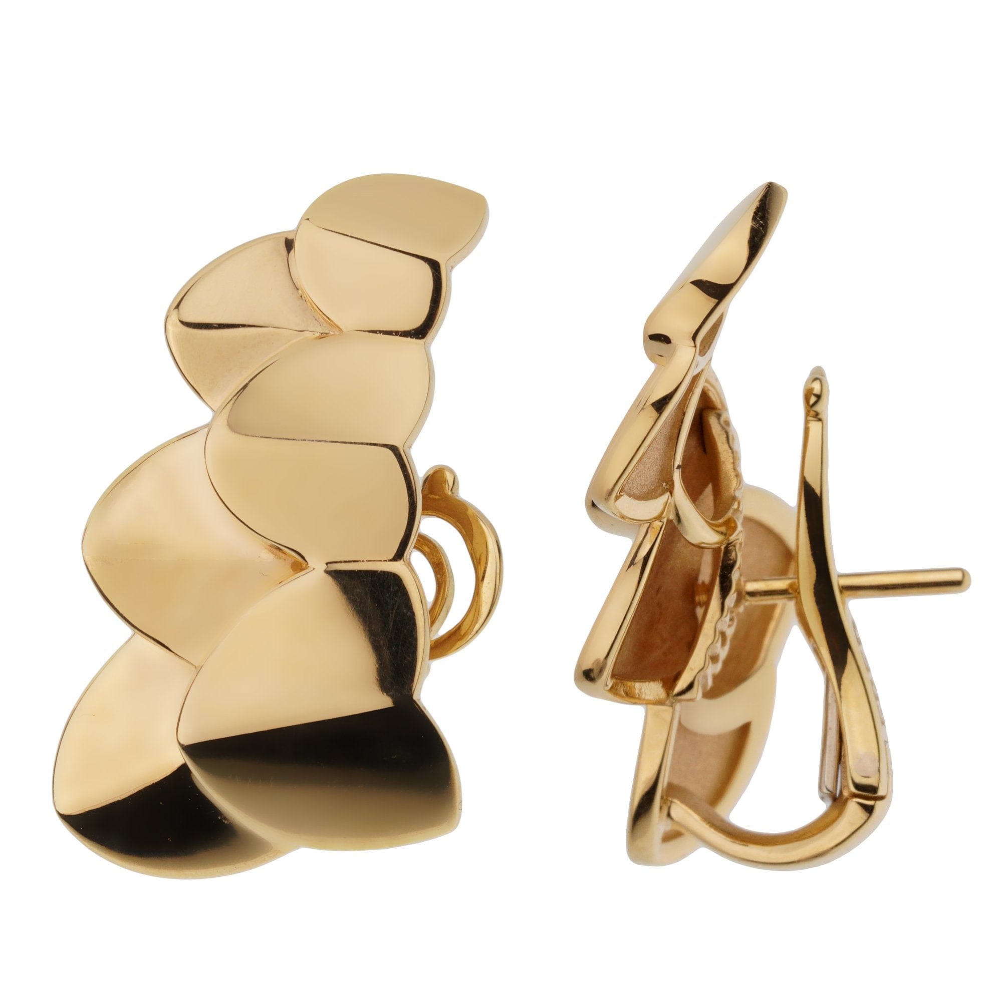 Fred of Paris Double Arc 18k Yellow Gold Drop Earrings