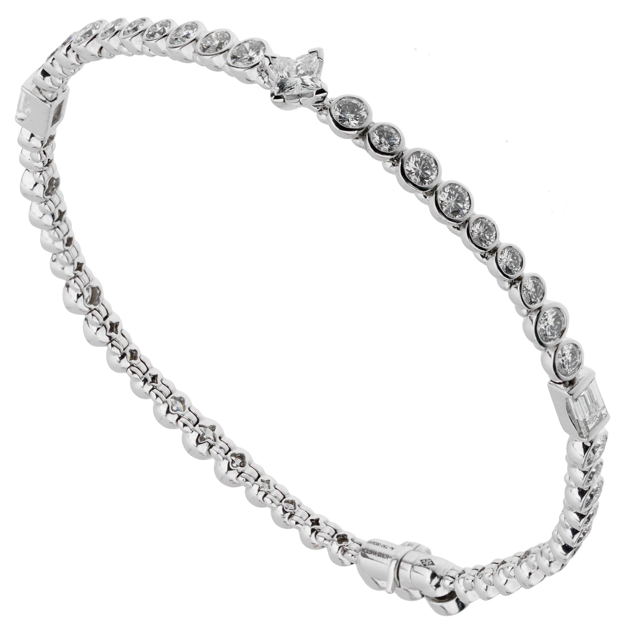 Louis Vuitton High Jewelry Diamond 18k White Gold Tennis Bracelet