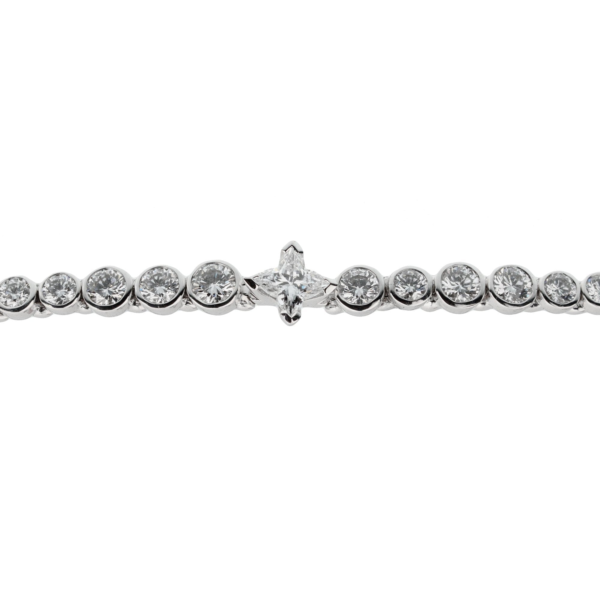 Louis Vuitton High Jewelry Diamond 18k White Gold Tennis Bracelet