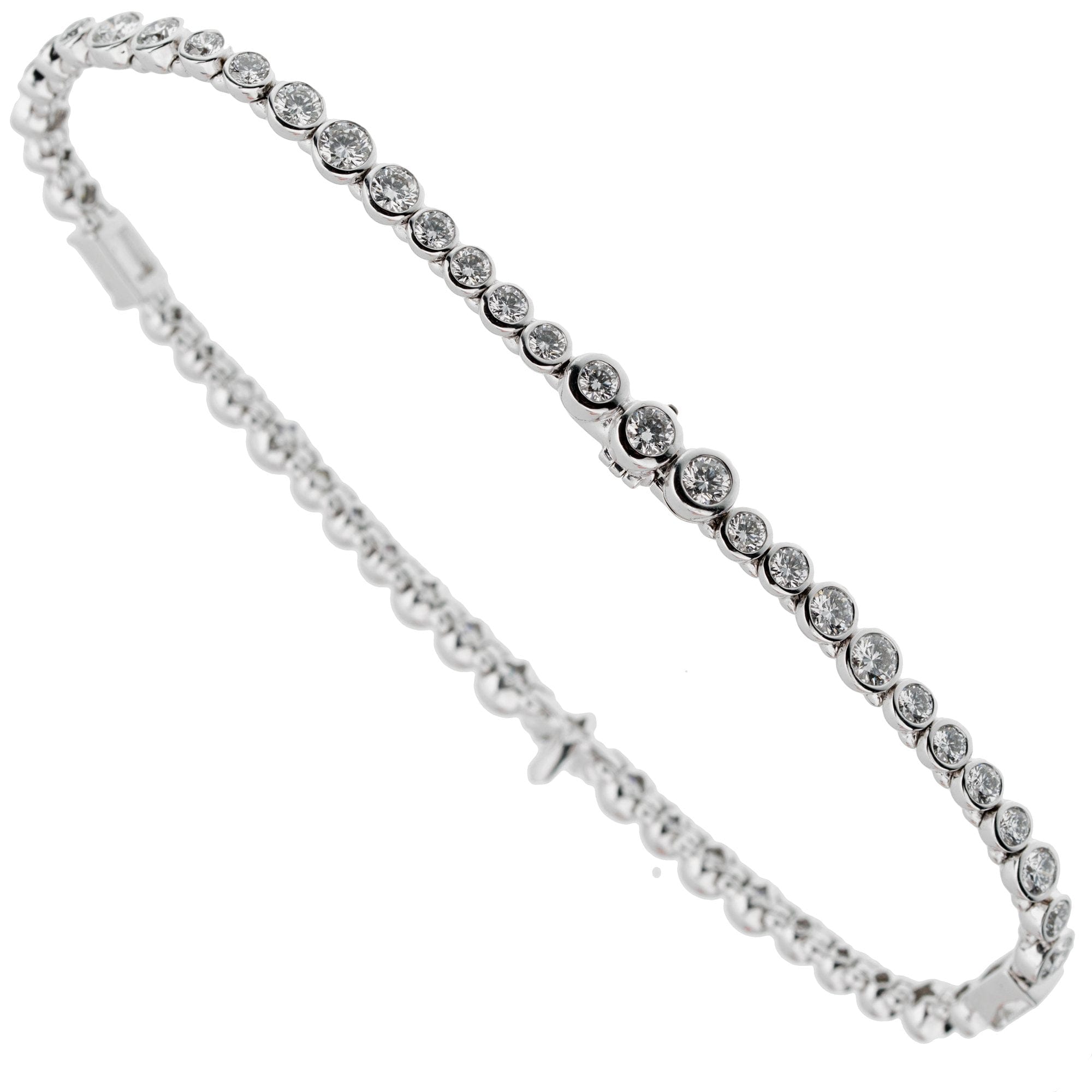 Louis Vuitton High Jewelry Diamond 18k White Gold Tennis Bracelet