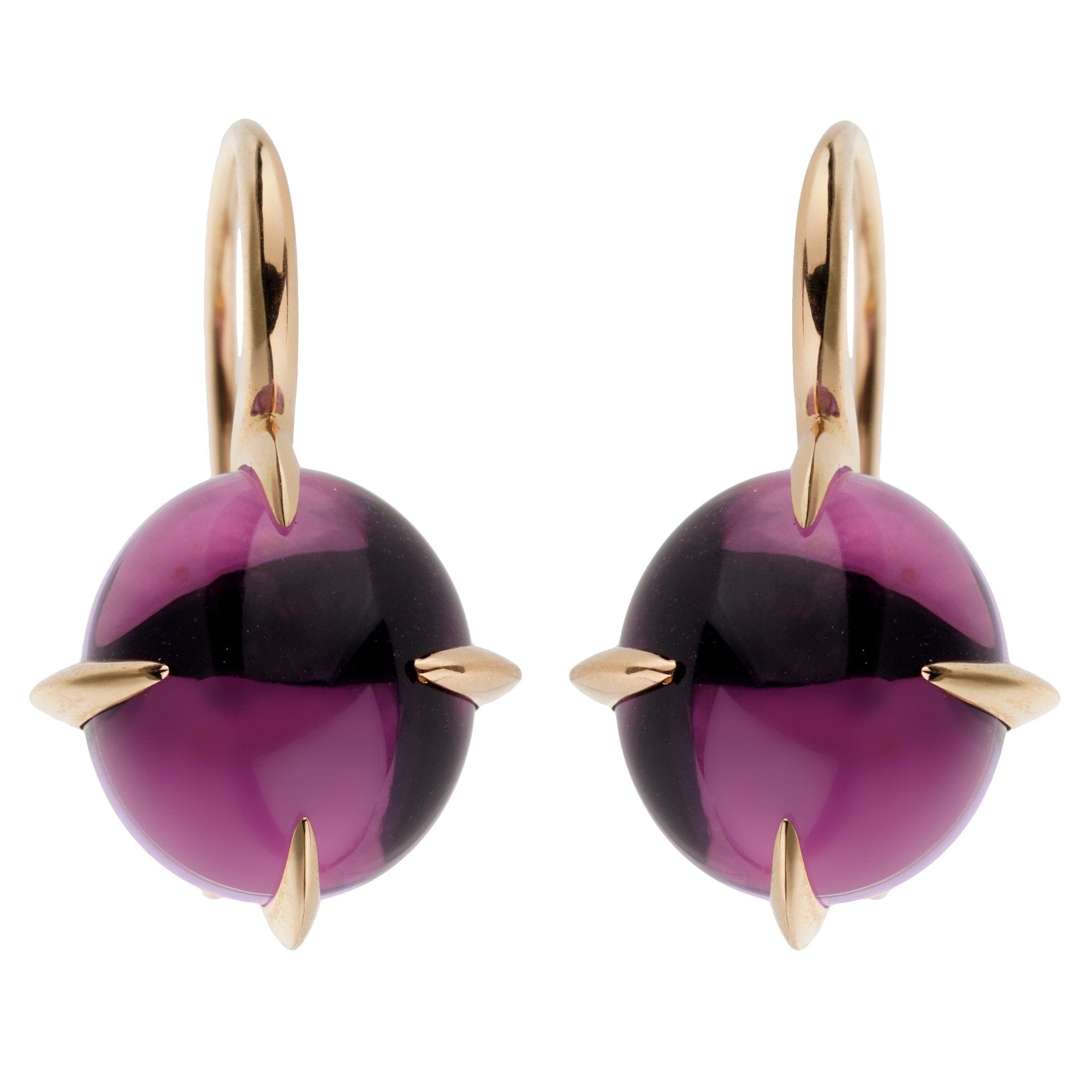 Pomellato 18k Rose Gold 16.60ct Amethyst Drop Earrings