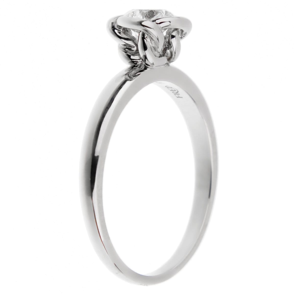 Fred of Paris Fleur Celeste Platinum .51ct Diamond Engagement Ring Sz 5 3/4