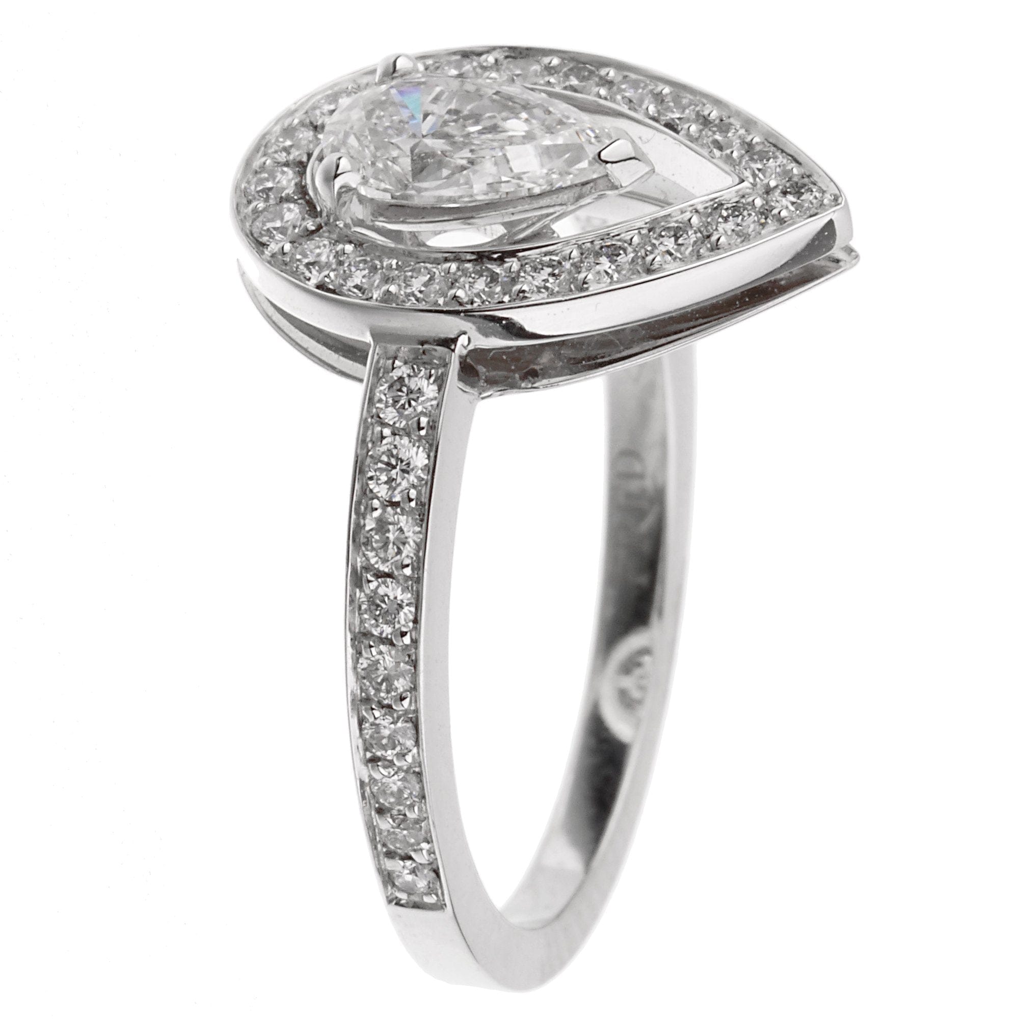 Fred of Paris Lovelight Platinum .90ct Diamond Engagement Ring Sz 6