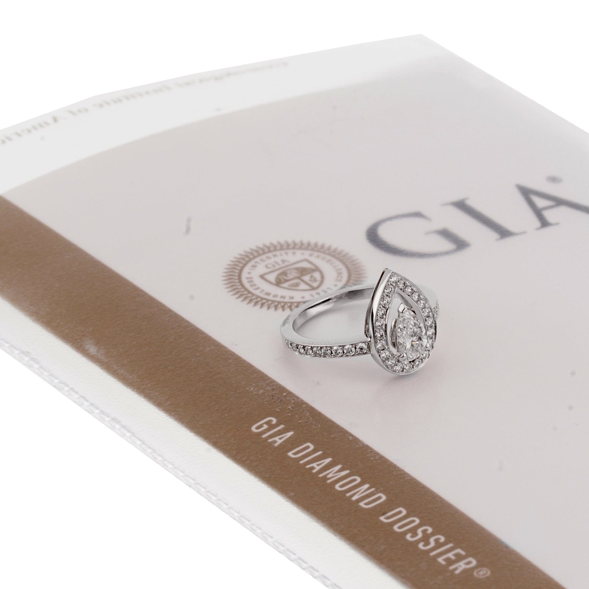Fred of Paris Lovelight Platinum .90ct Diamond Engagement Ring Sz 6
