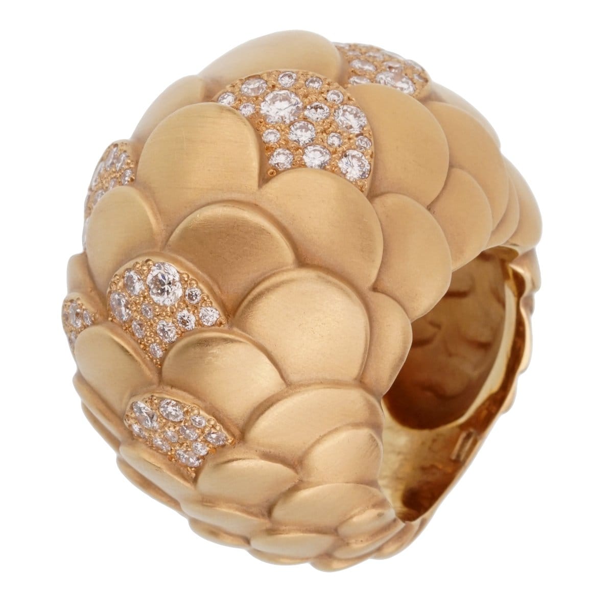 Pomellato Sirene 18k Rose Gold Diamond Cocktail Ring Sz 6