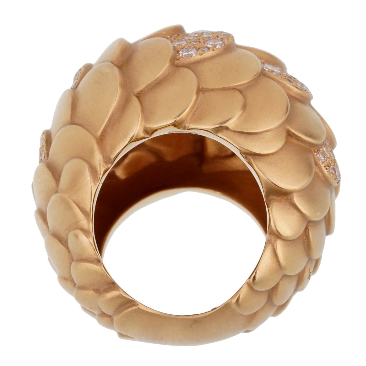 Pomellato Sirene 18k Rose Gold Diamond Cocktail Ring Sz 6