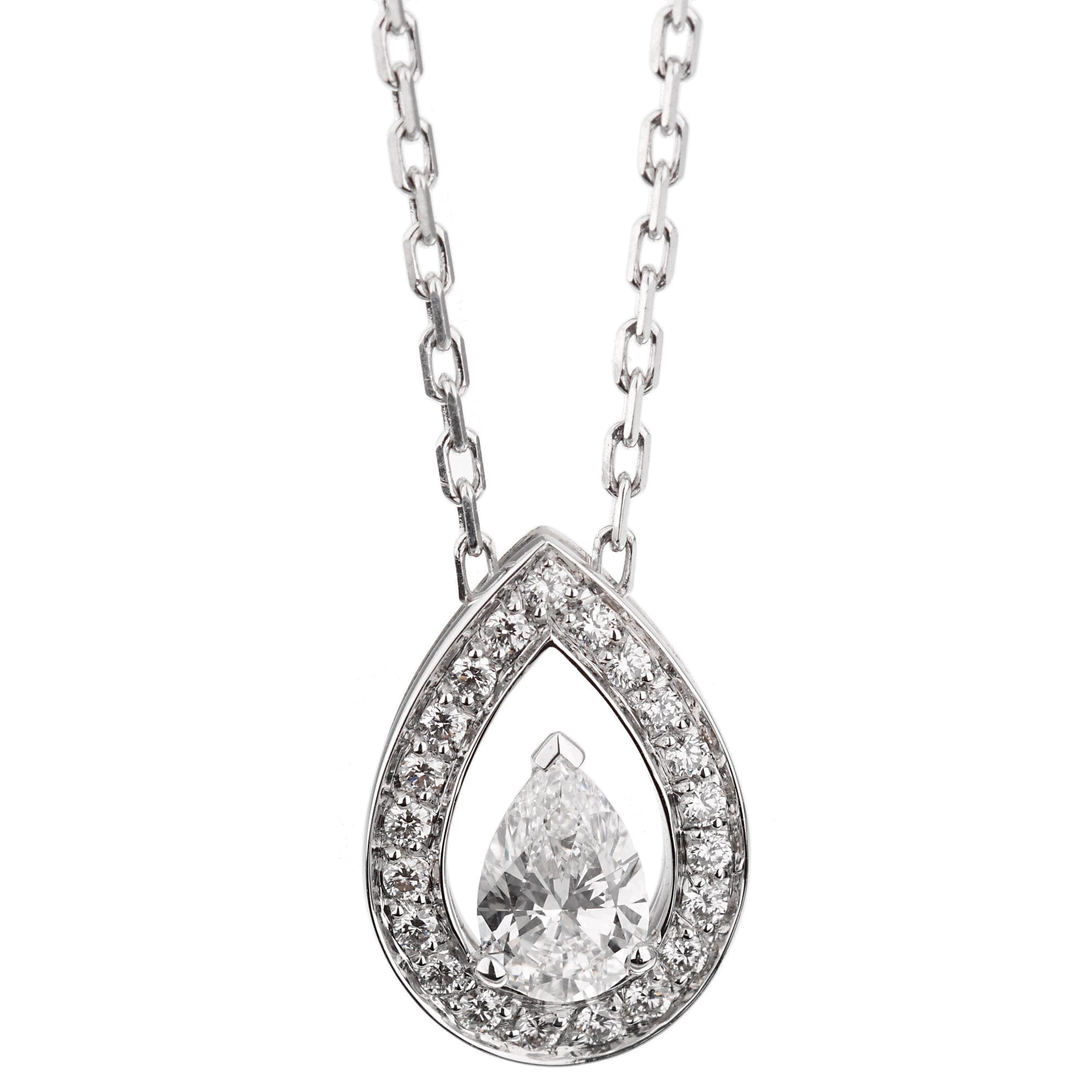 Fred of Paris .77ct Lovelight 18k White Gold Diamond Necklace
