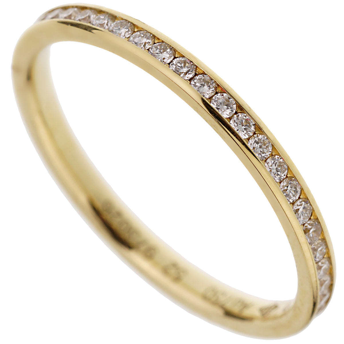 Fred of Paris 18k Yellow Gold Diamond Eternity Ring Sz 6