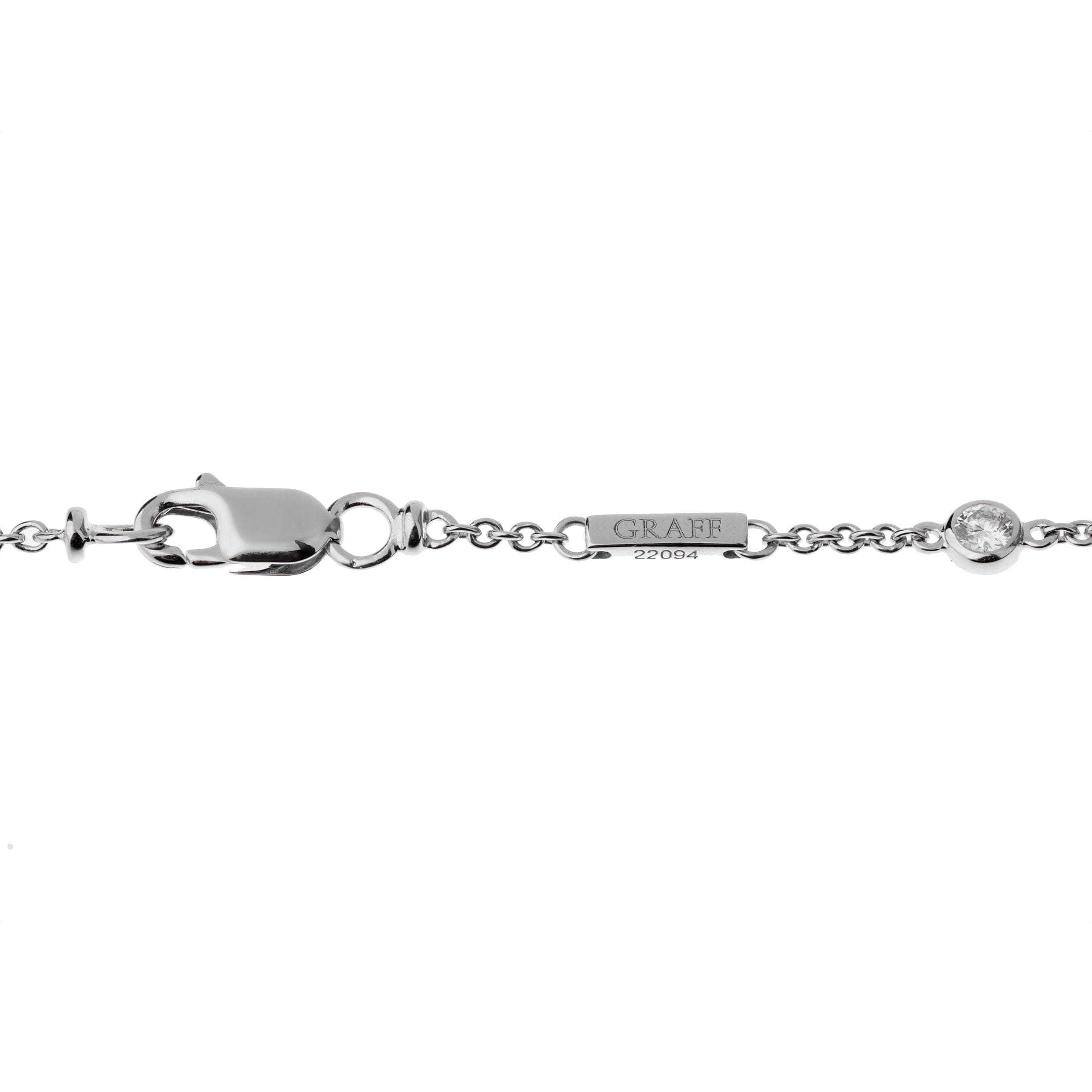 Graff Snowflake 6.67ct Diamond 18k White Gold Necklace