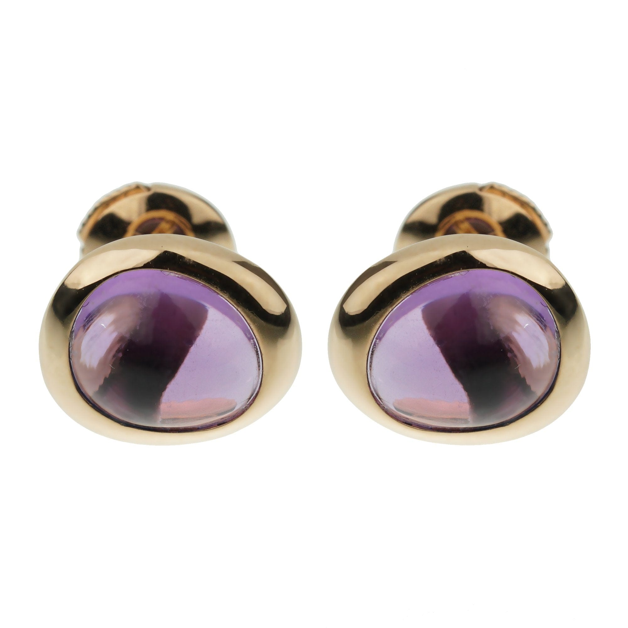 Fred of Paris Amethyst 18k Rose Gold Stud Earrings