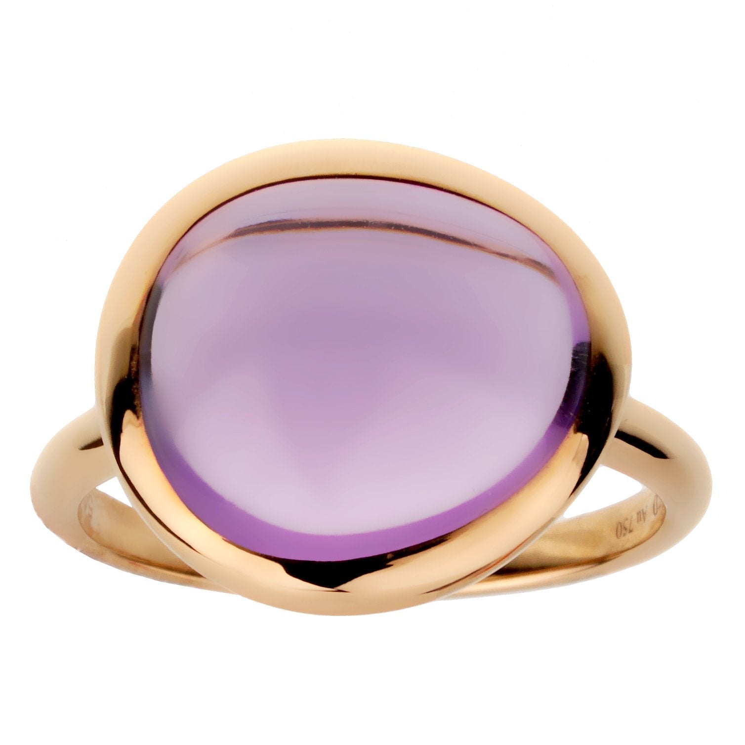 Fred of Paris 7ct Amethyst 18k Rose Gold Cocktail Ring Size 7 1/2