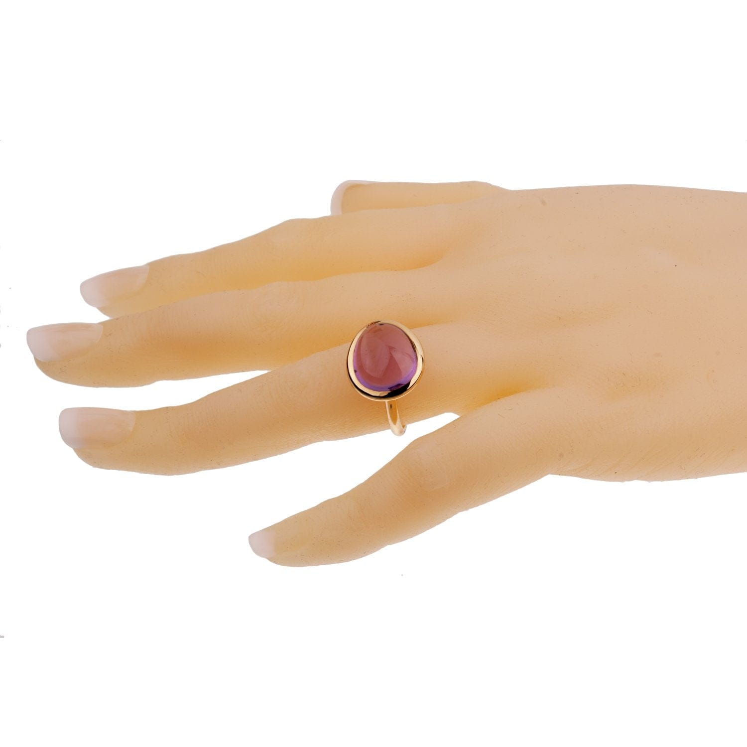 Fred of Paris 7ct Amethyst 18k Rose Gold Cocktail Ring Size 7 1/2
