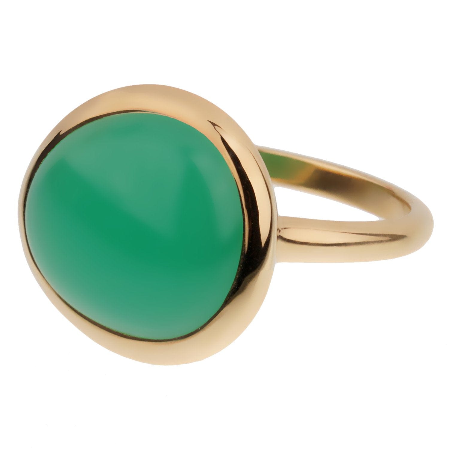 Fred of Paris Chrysoprase Cabochon 18k Gold Cocktail Ring Size 6