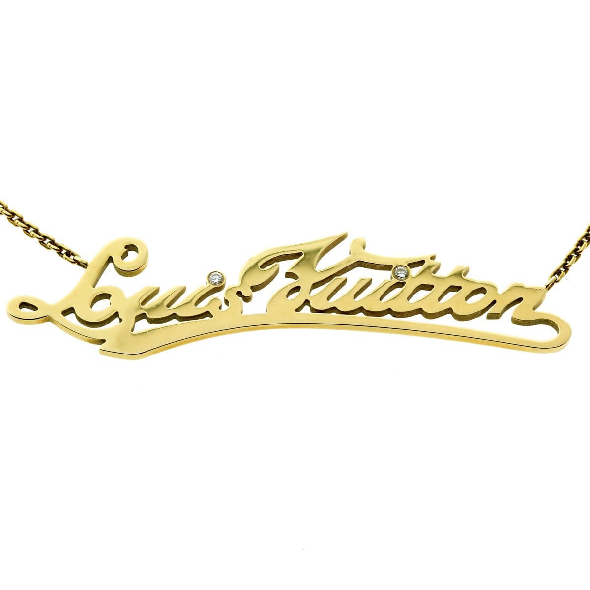 Louis Vuitton Signature Diamond 18k Yellow Gold Necklace