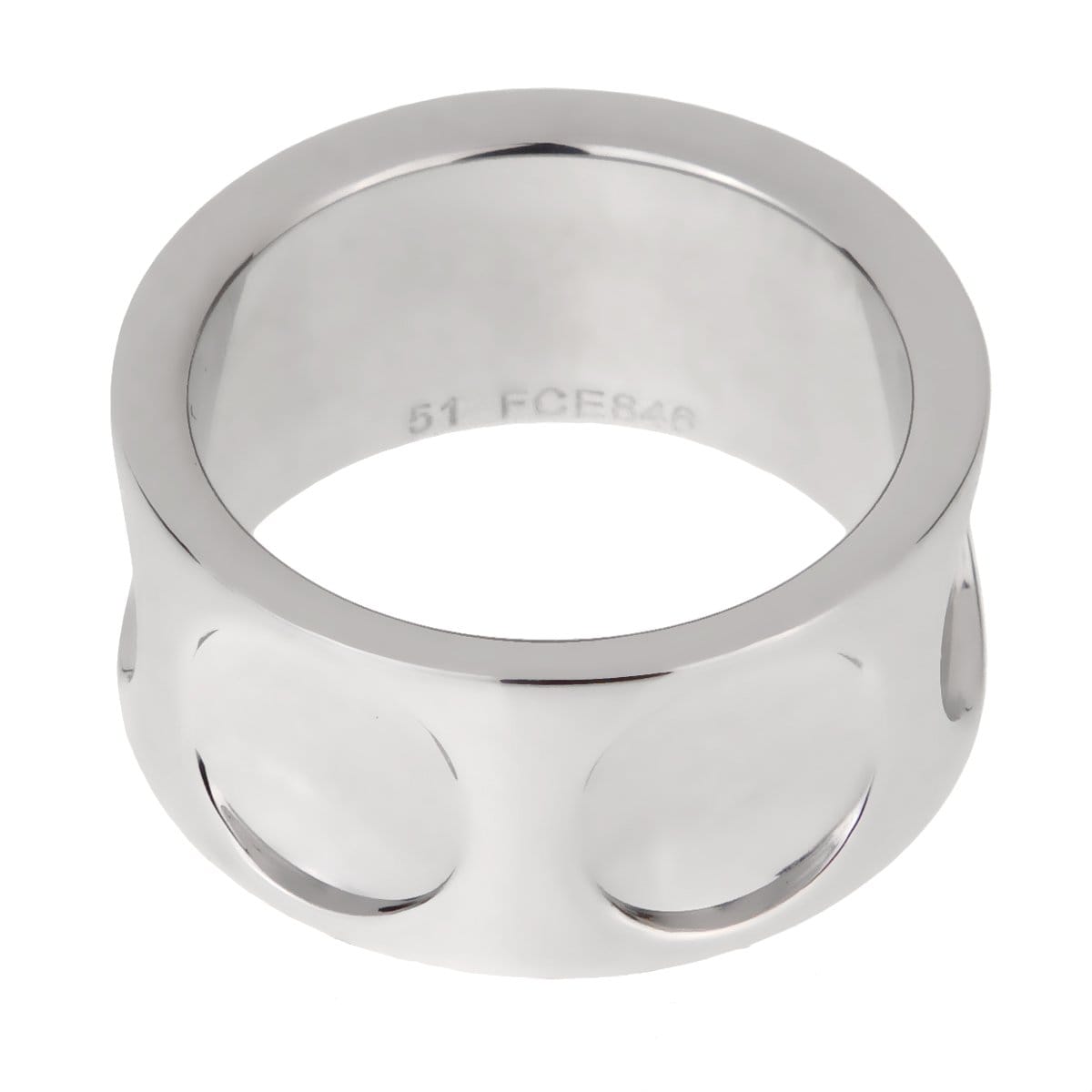 Louis Vuitton Empreinte 18k White Gold Band Ring