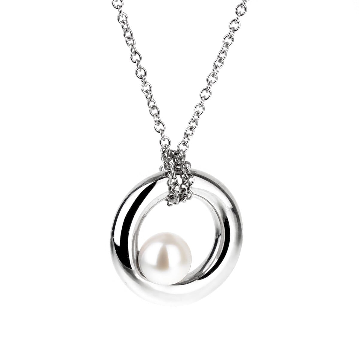 Mimi Milano Pearl 18k White Gold Pendant Necklace