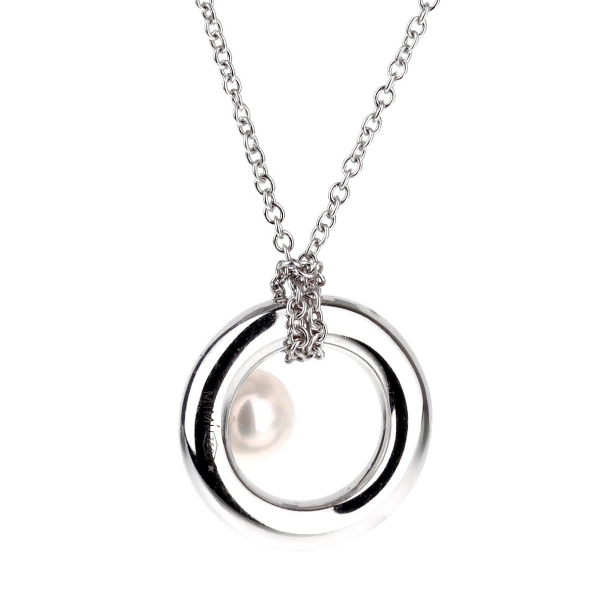 Mimi Milano Pearl 18k White Gold Pendant Necklace