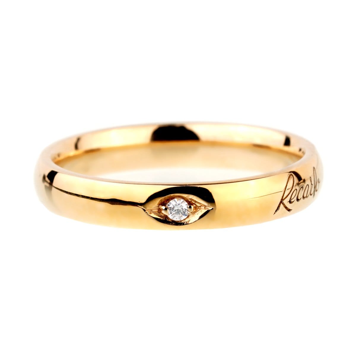Recarlo Diamond 18k Yellow Gold Band Ring