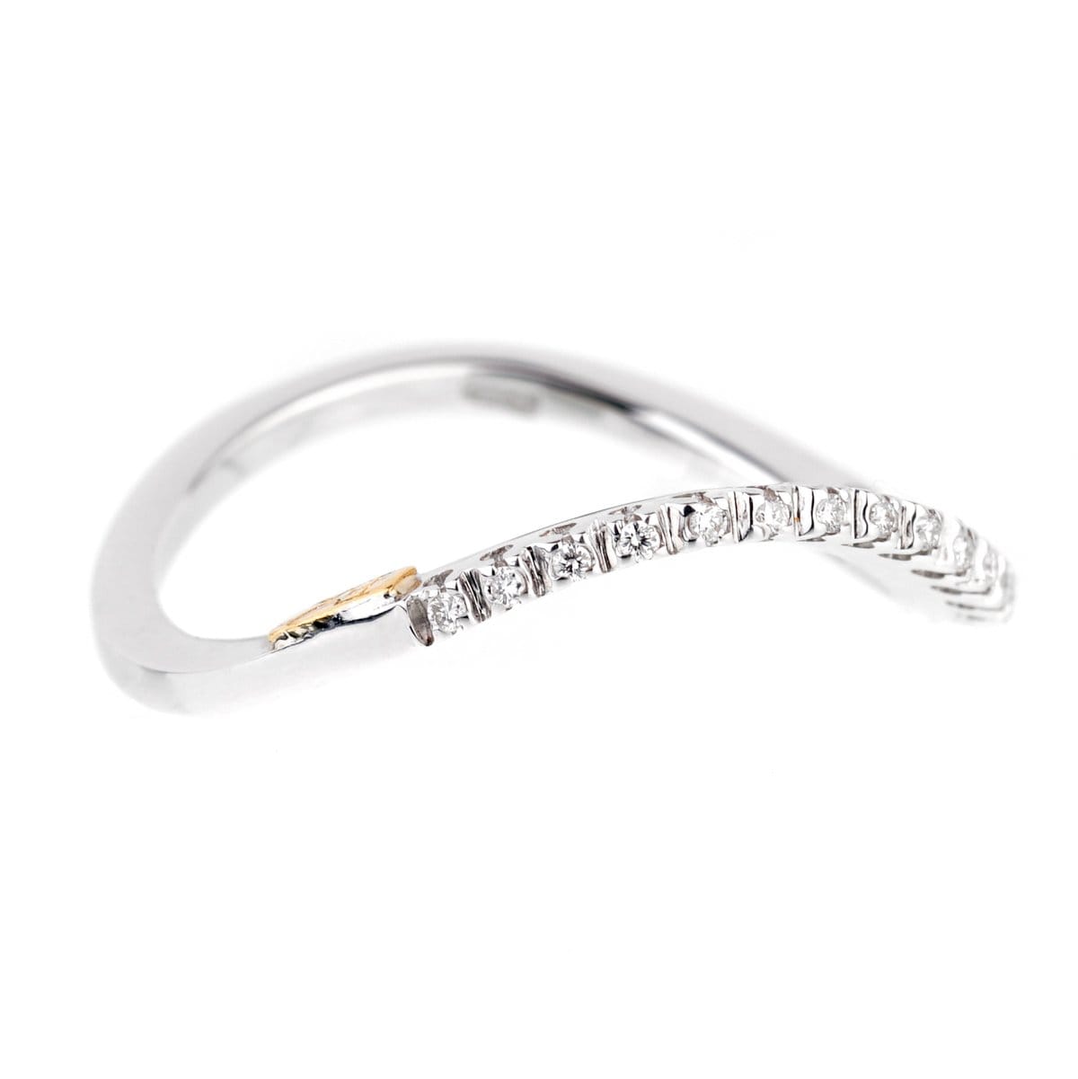 Recarlo Wave Diamond 18k White Gold Band Ring