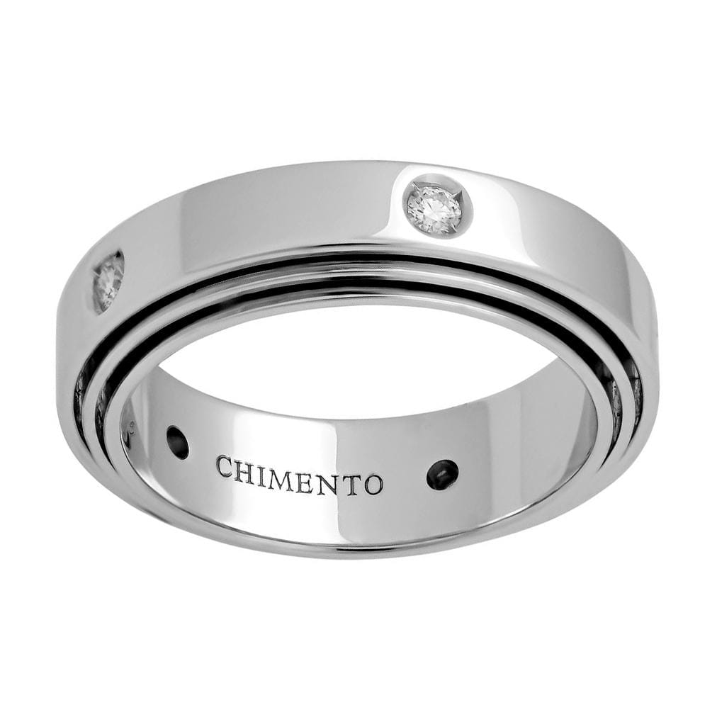 Chimento Diamond 18k White Gold Band Ring