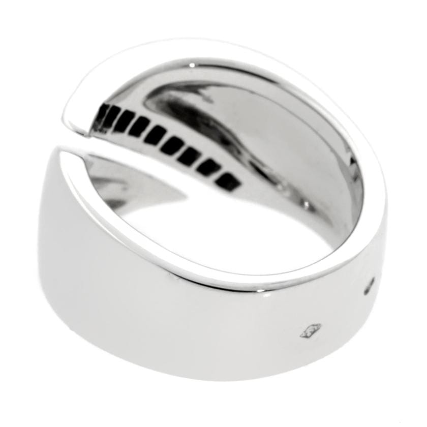 Hermes Vintage Bypass Diamond 18k White Gold Cocktail Ring