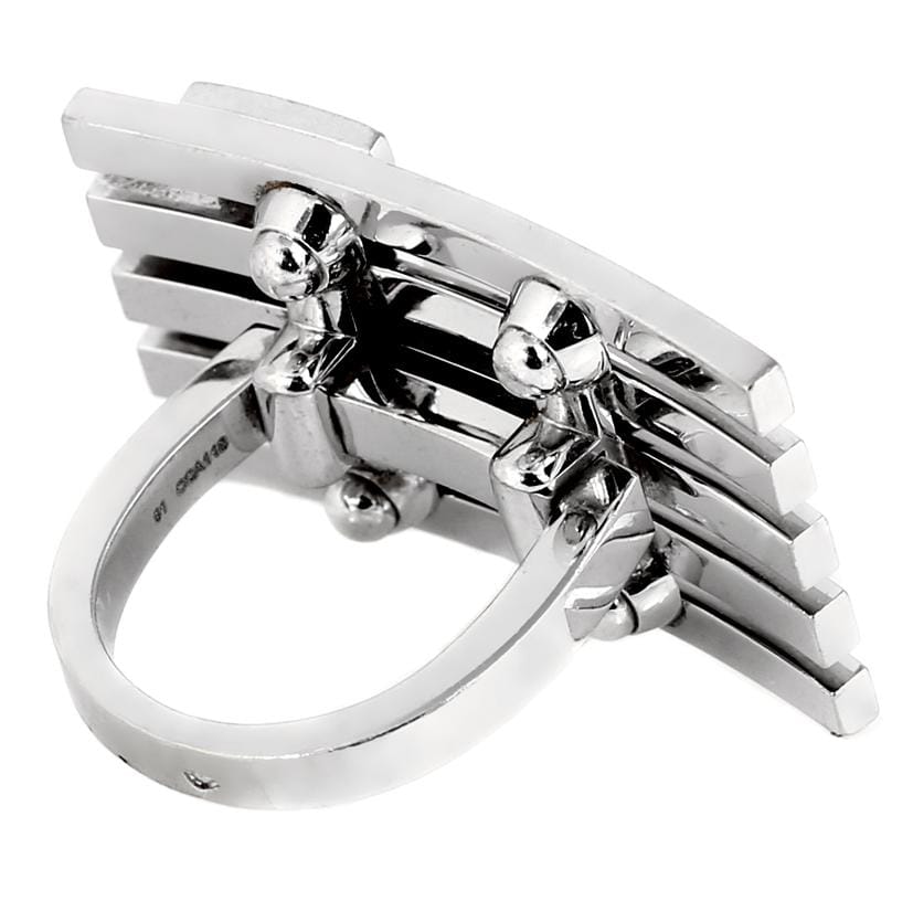 Louis Vuitton Flower Diamond 18k White Gold Cocktail Ring