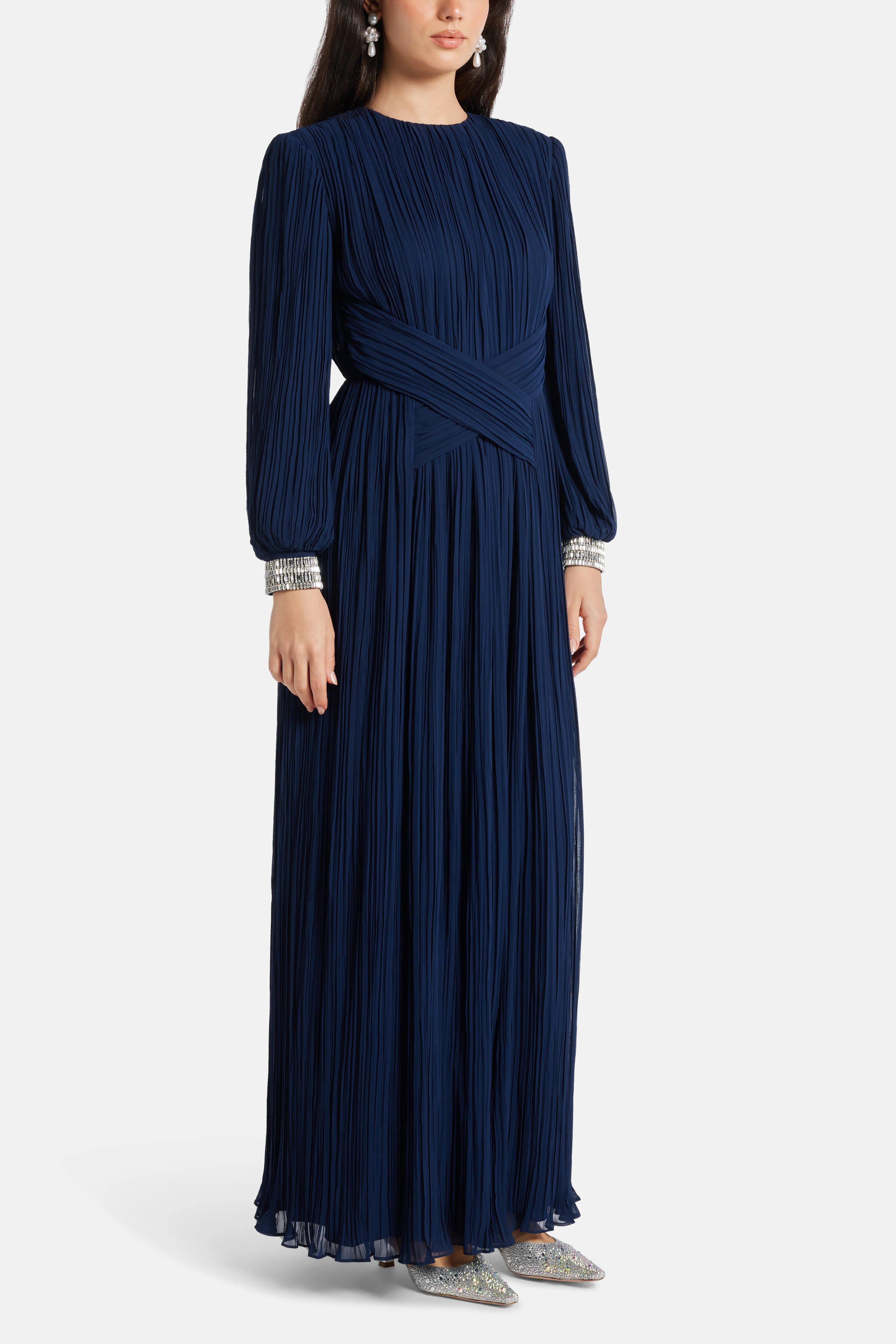 COPURS Danita Embellished Evening Dress in Blue