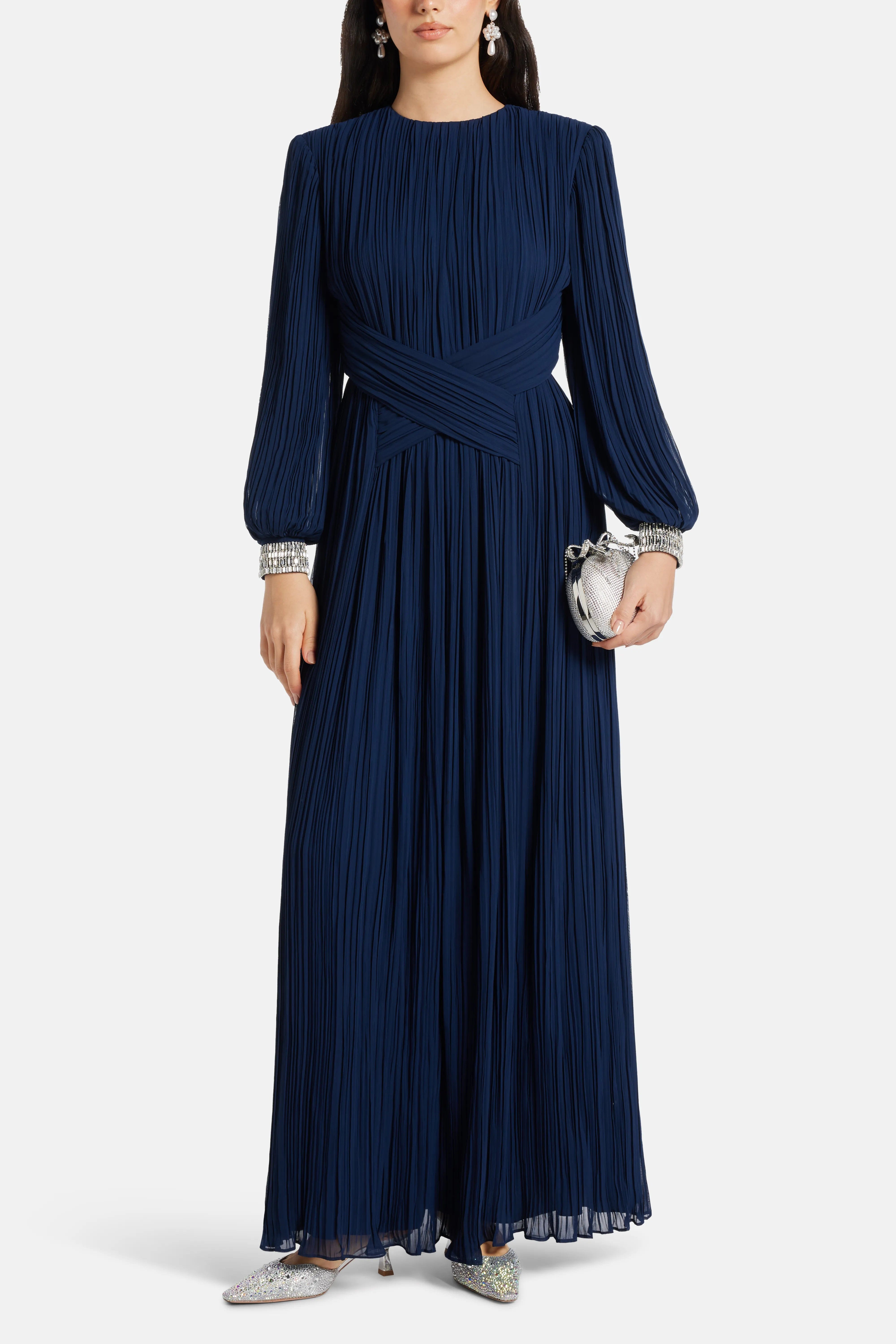 COPURS Danita Embellished Evening Dress in Blue