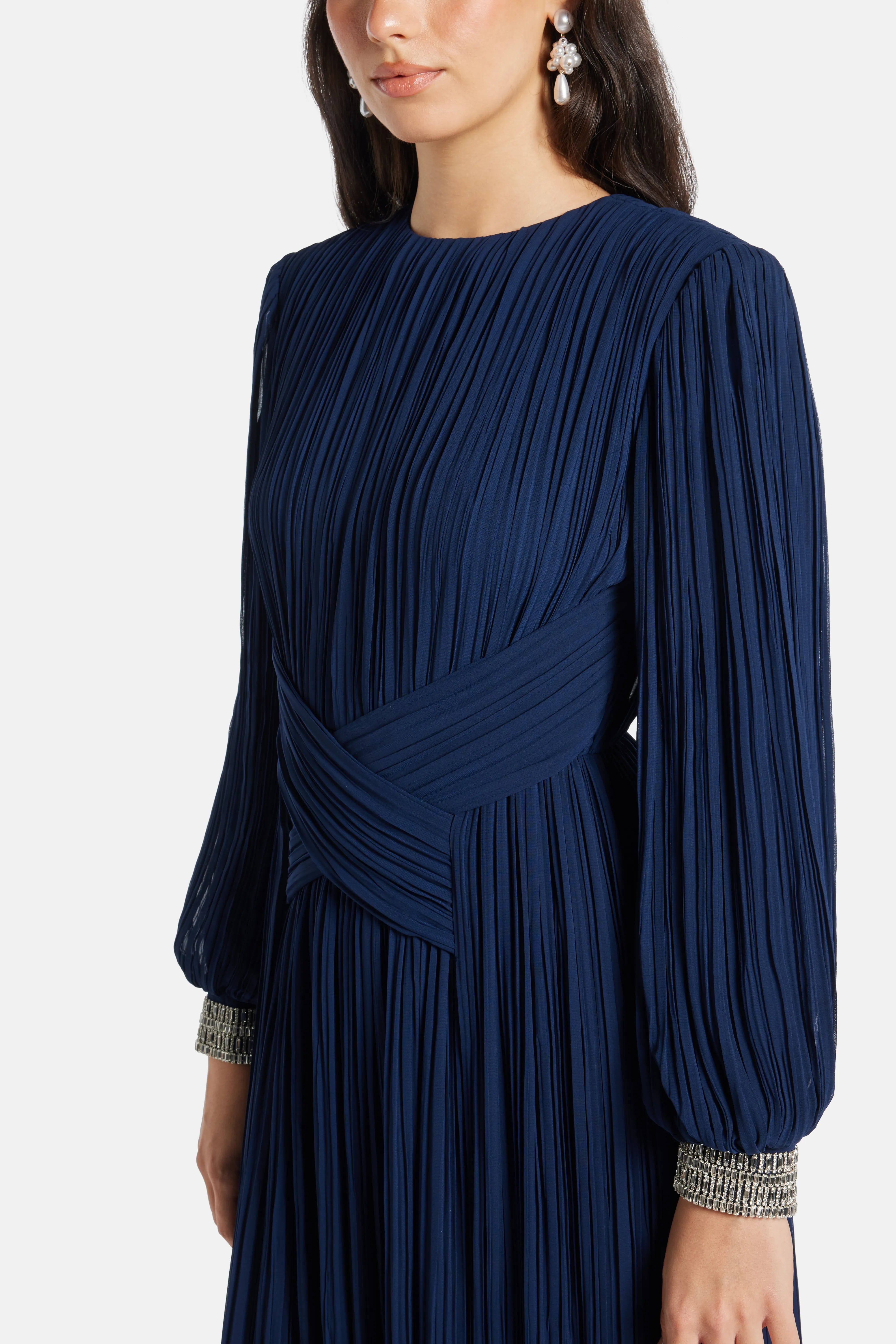 COPURS Danita Embellished Evening Dress in Blue