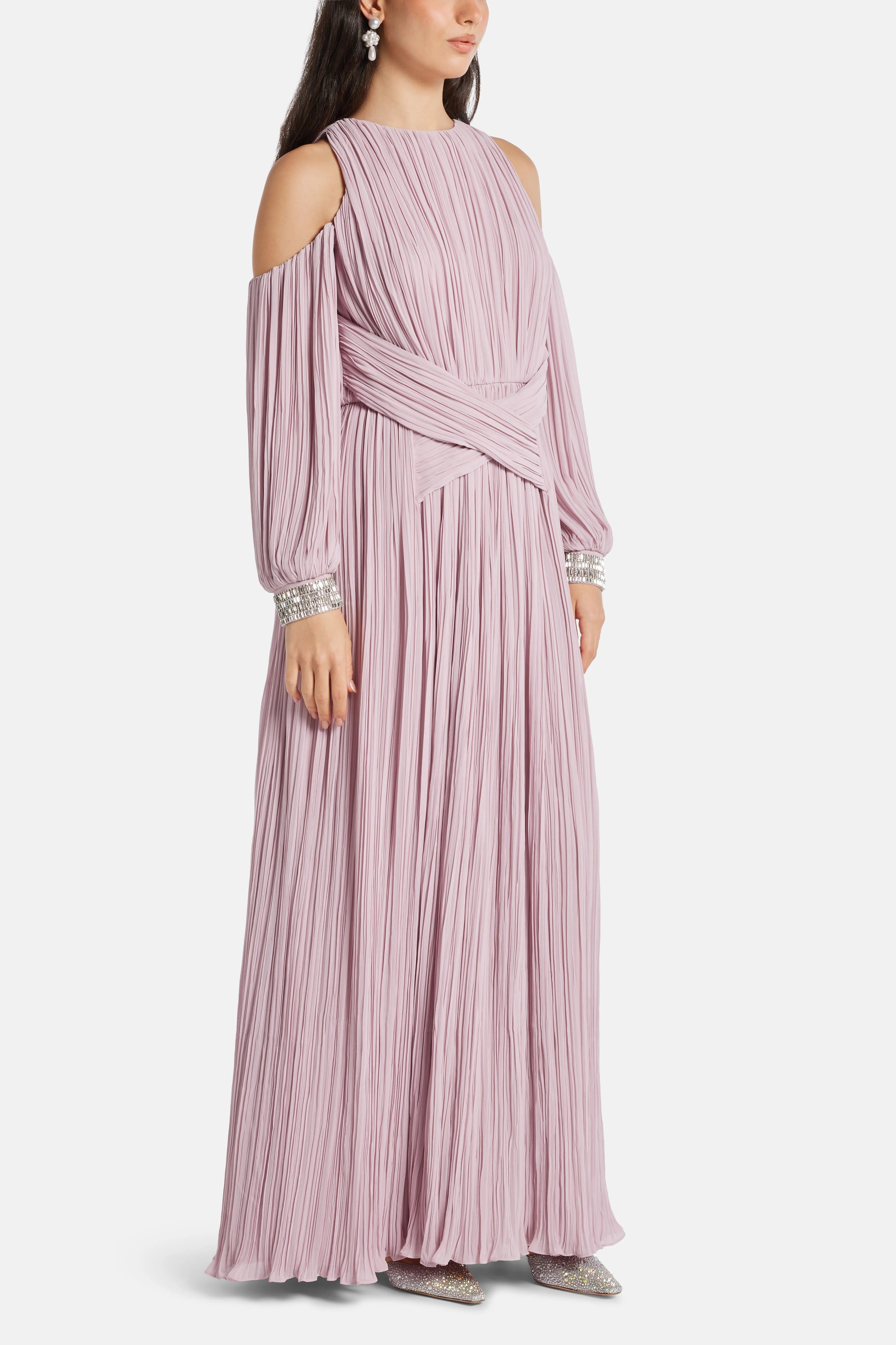 COPURS Carmina Embellished Evening Dress in Pink