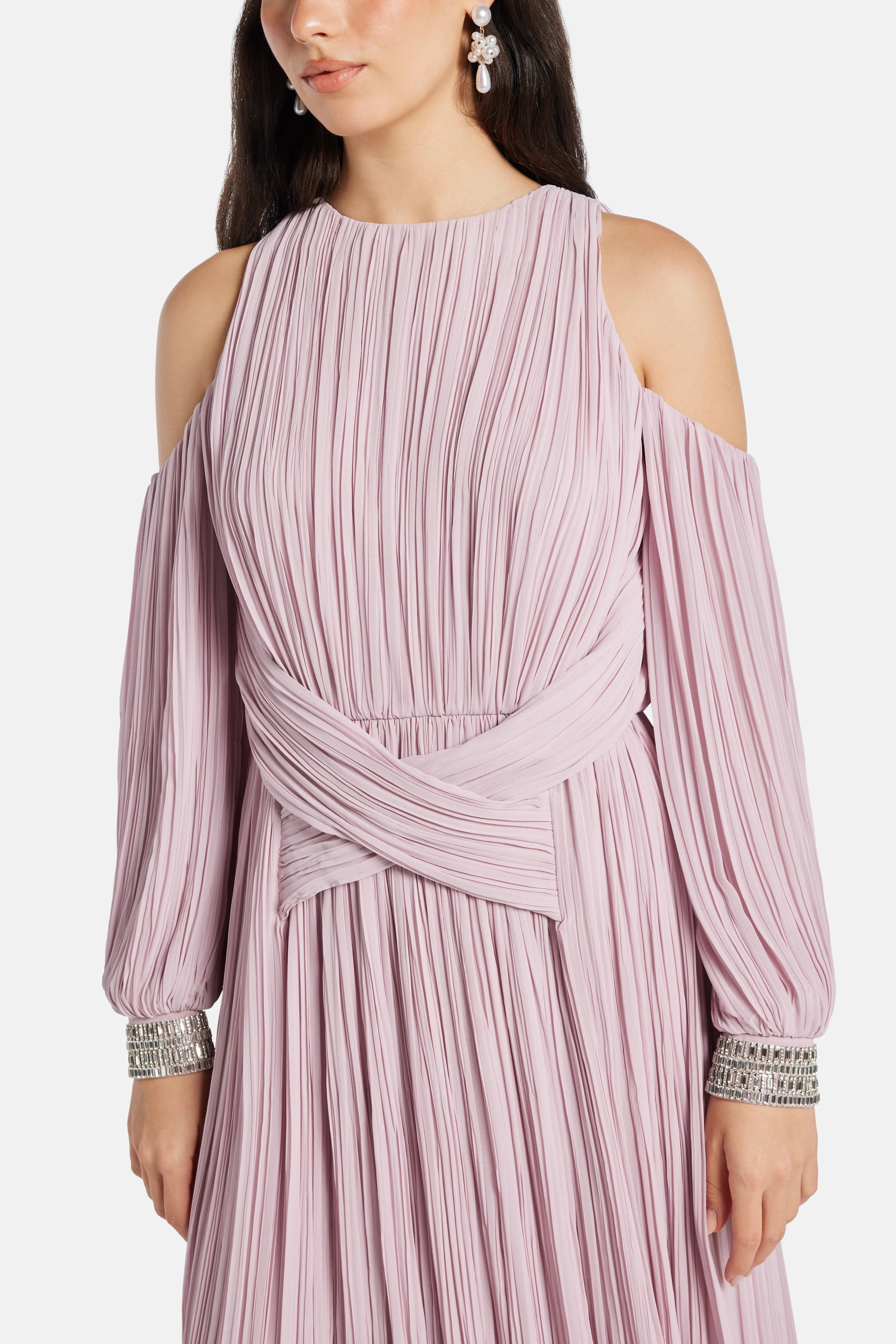 COPURS Carmina Embellished Evening Dress in Pink