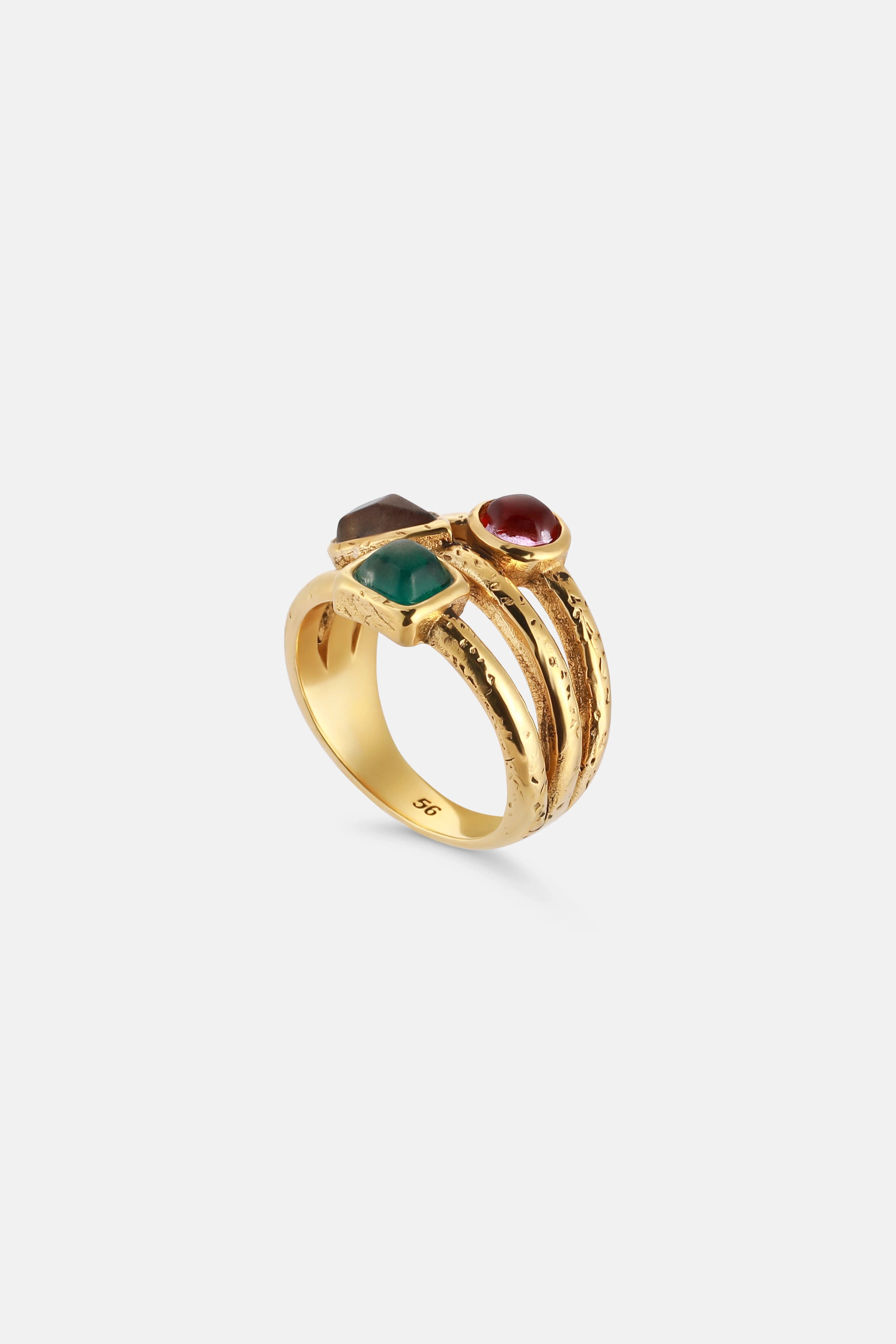 GOOSSENS PARIS Mini Cabochons Ring in Gold