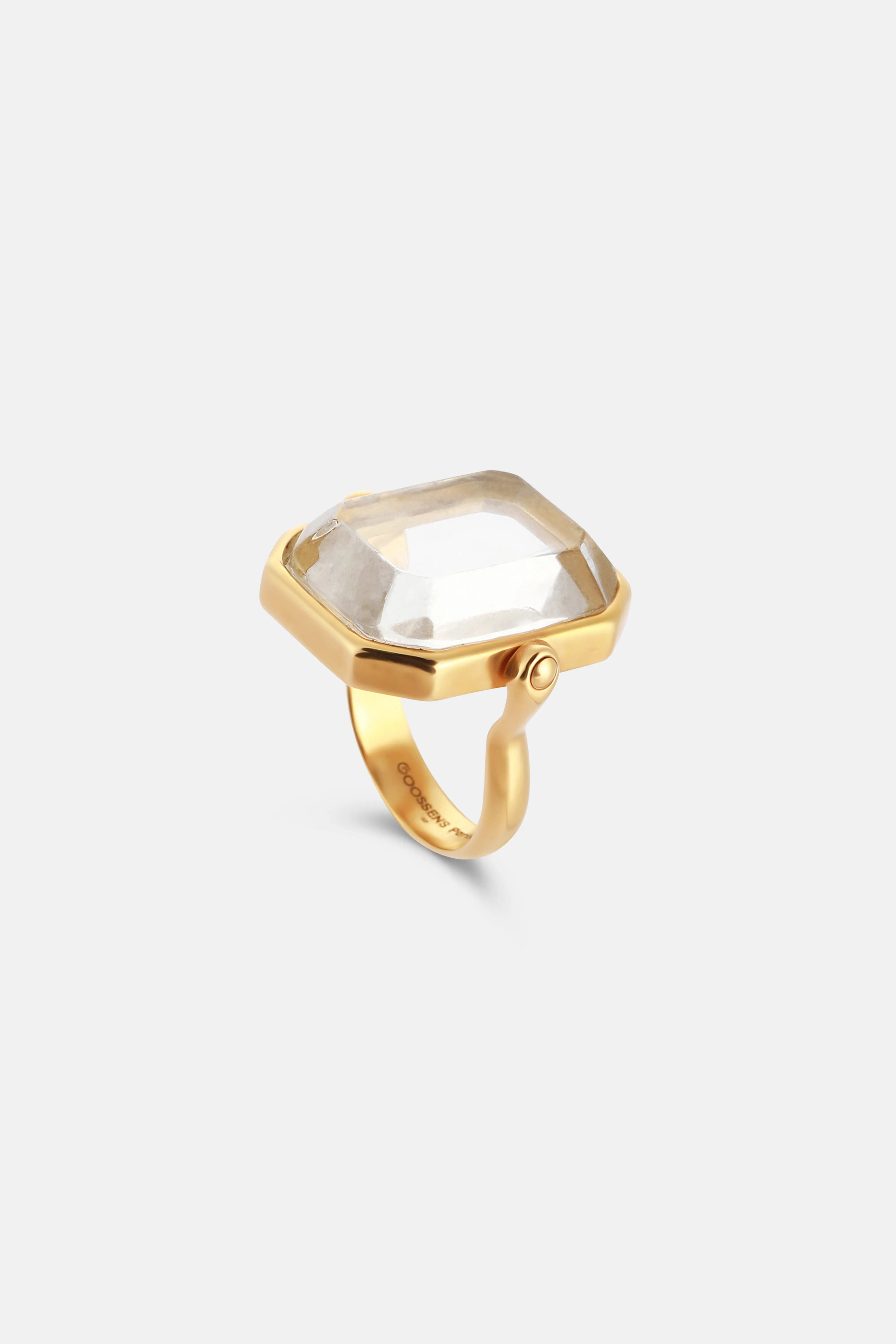 GOOSSENS PARIS PM Stones Crystal Ring in Gold