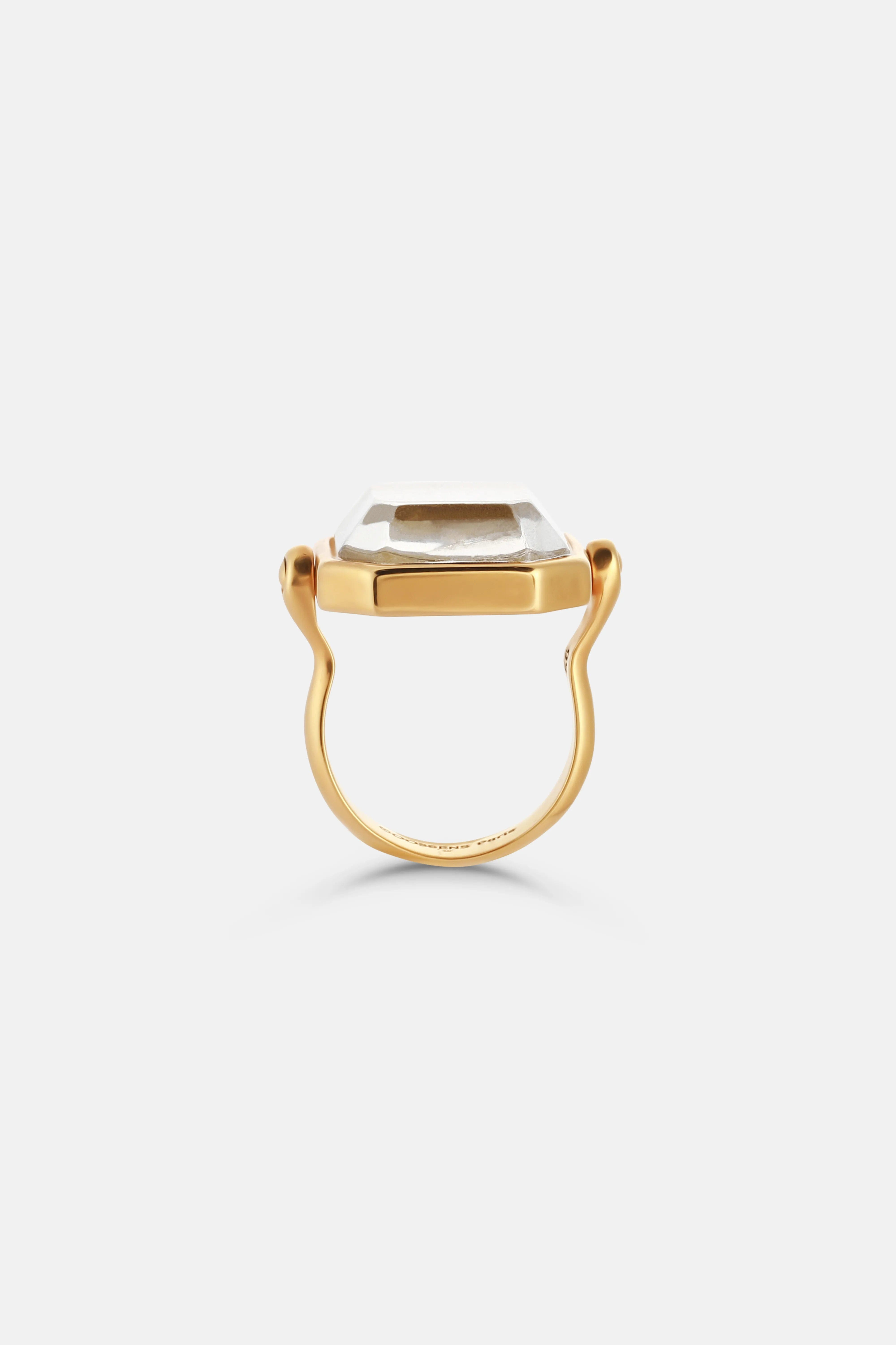 GOOSSENS PARIS PM Stones Crystal Ring in Gold
