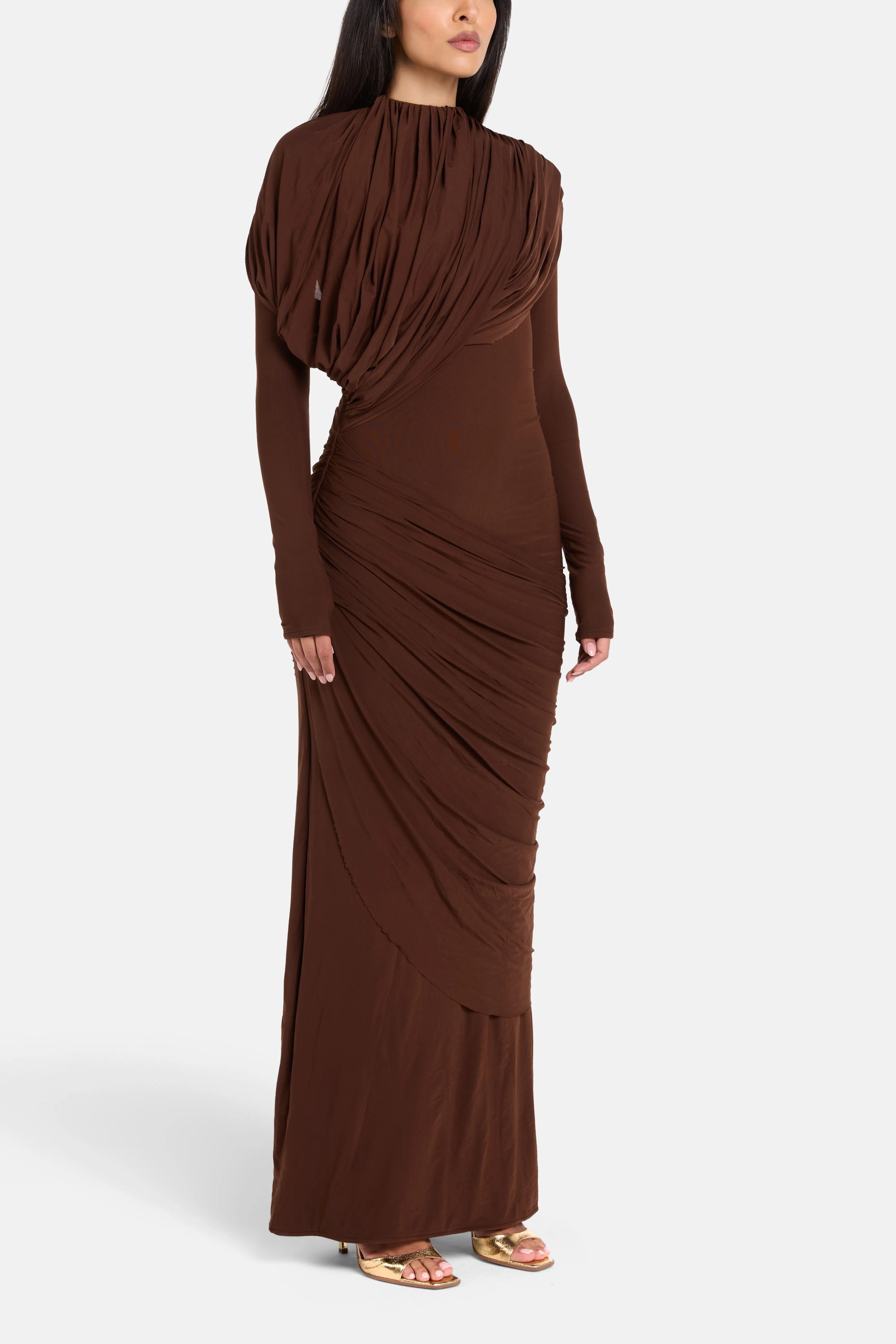 Deme By Gabriella Donna Maxi Dress in Brown