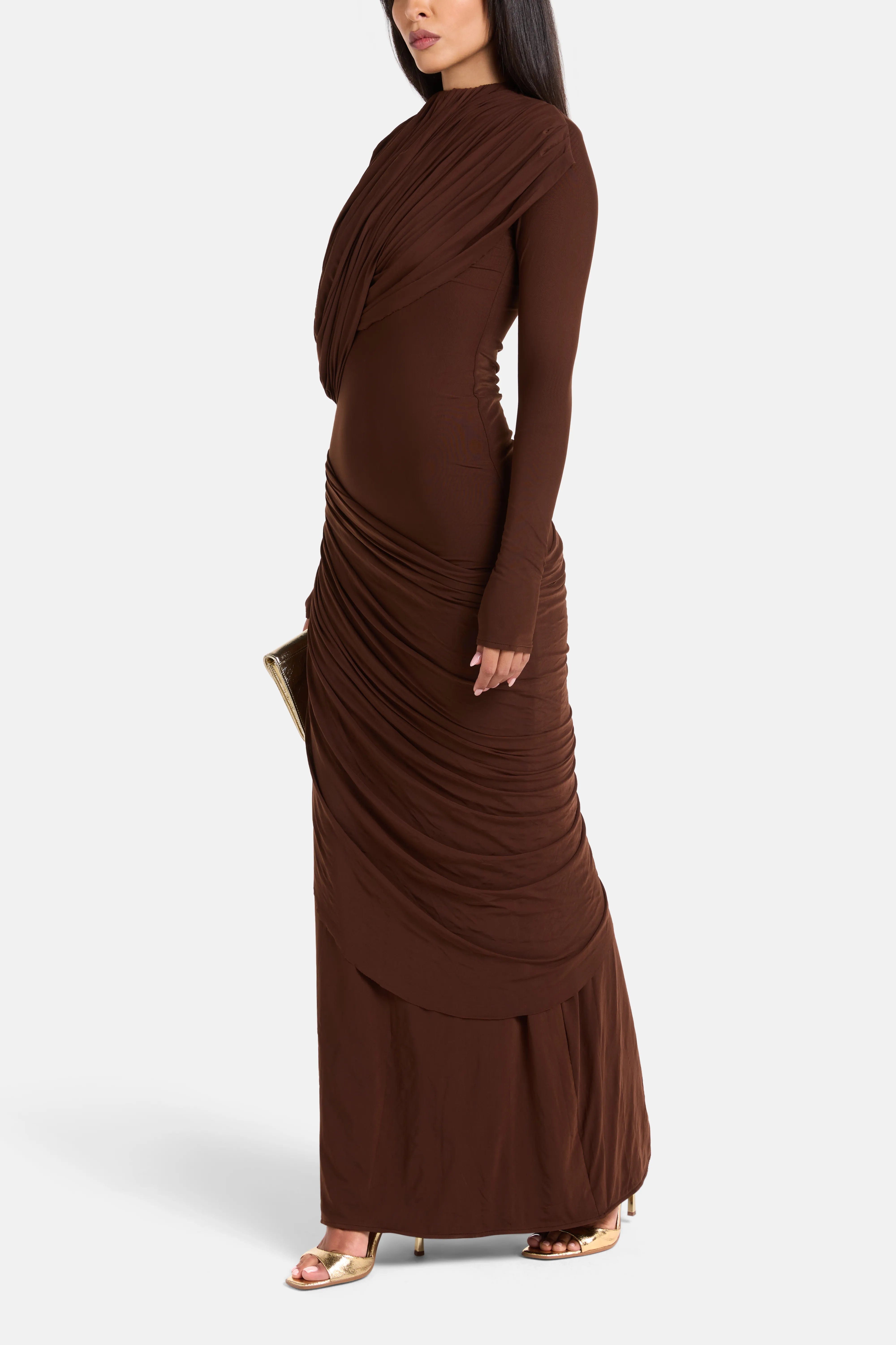 Deme By Gabriella Donna Maxi Dress in Brown