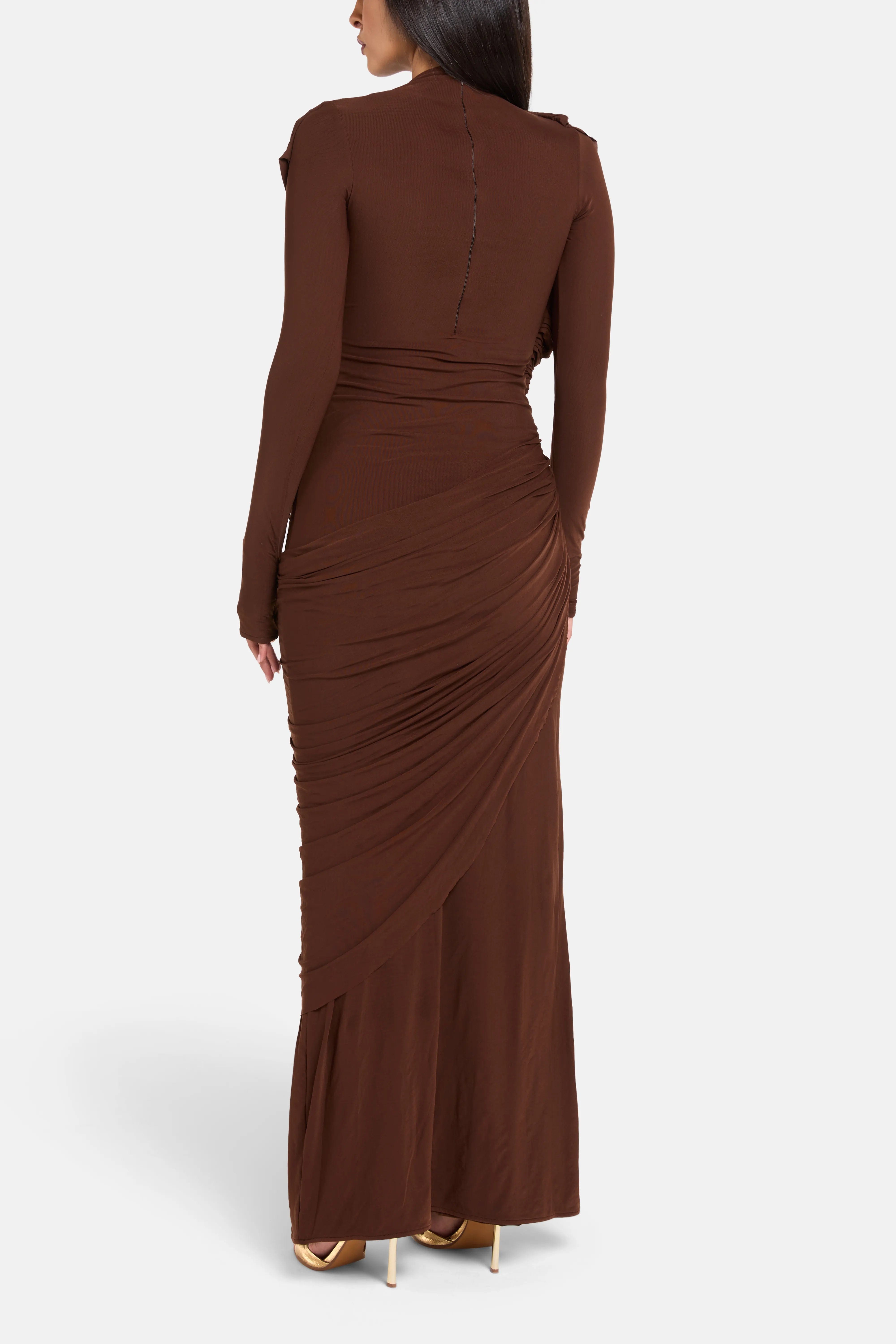 Deme By Gabriella Donna Maxi Dress in Brown