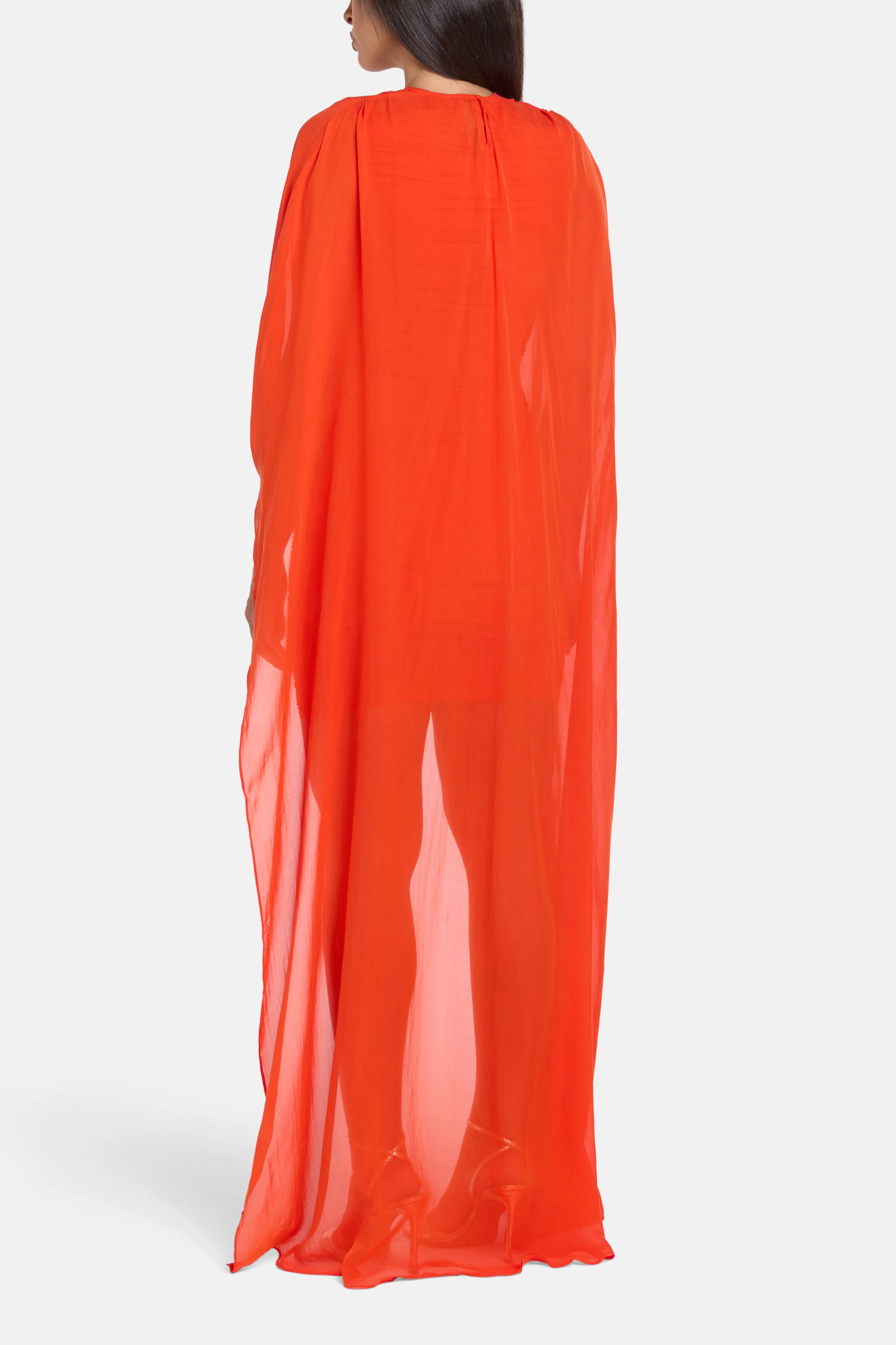 Deme By Gabriella Sloane Chiffon Mini Dress in Red