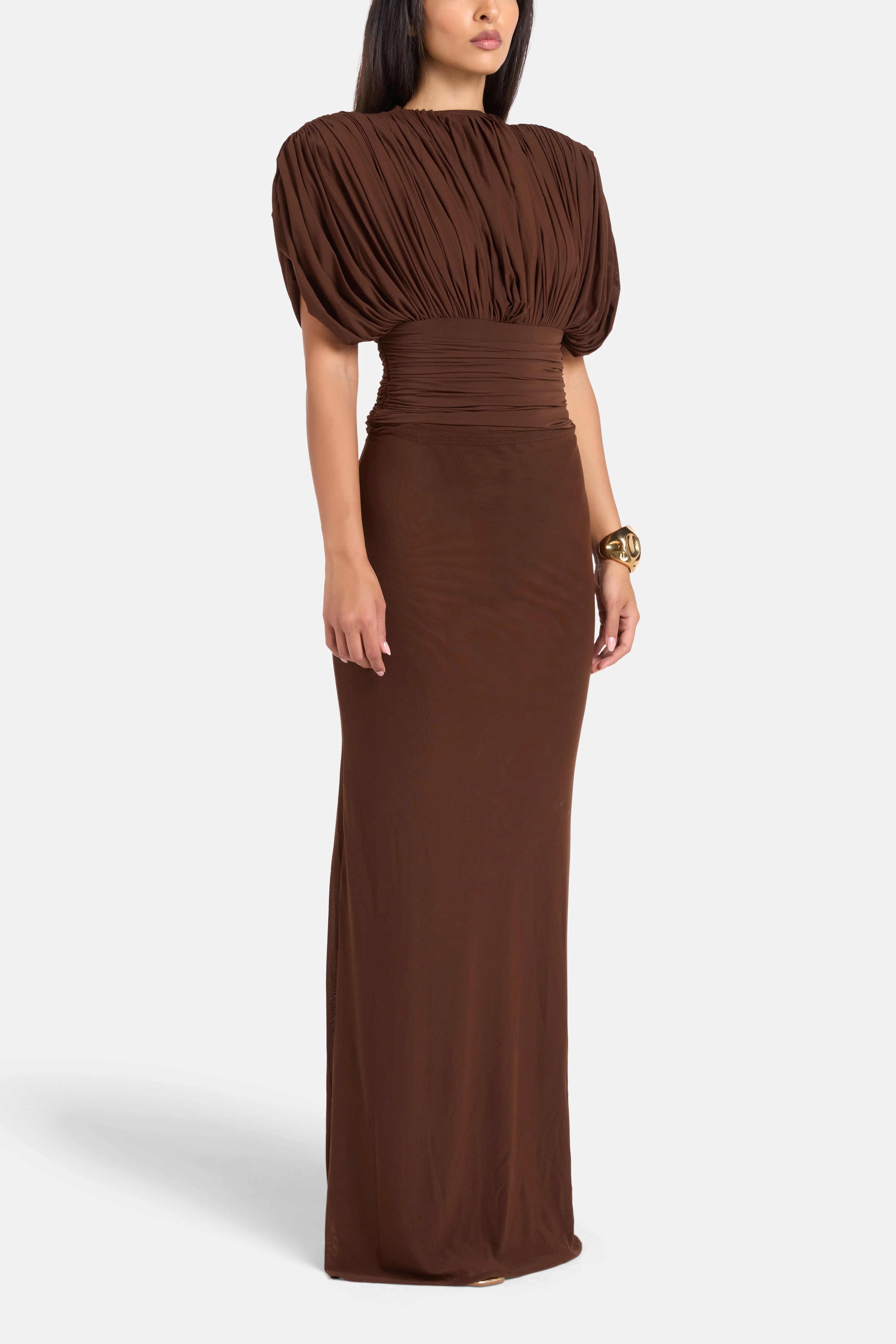 Deme By Gabriella Judy Maxi Dress in Brown