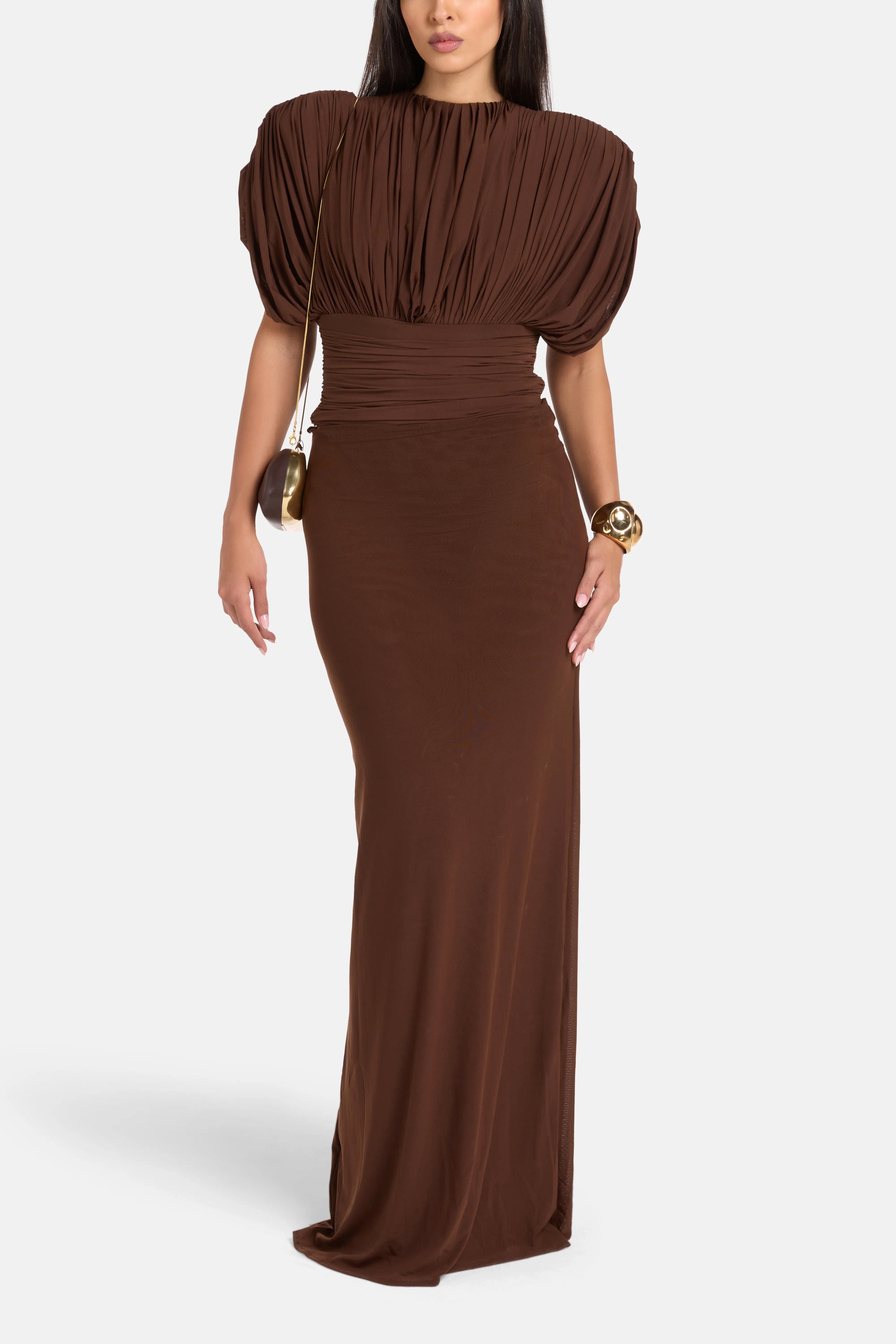 Deme By Gabriella Judy Maxi Dress in Brown