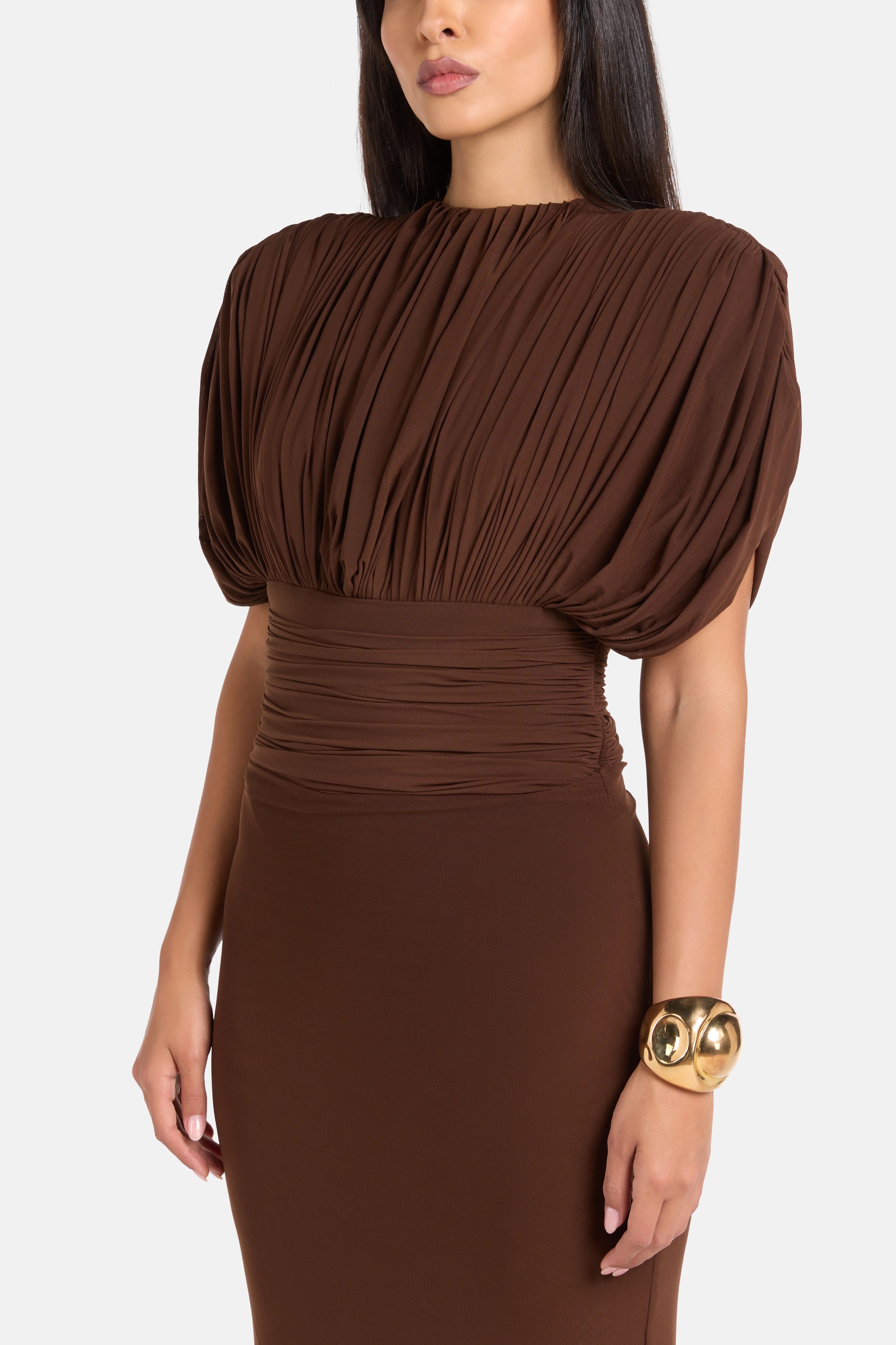 Deme By Gabriella Judy Maxi Dress in Brown