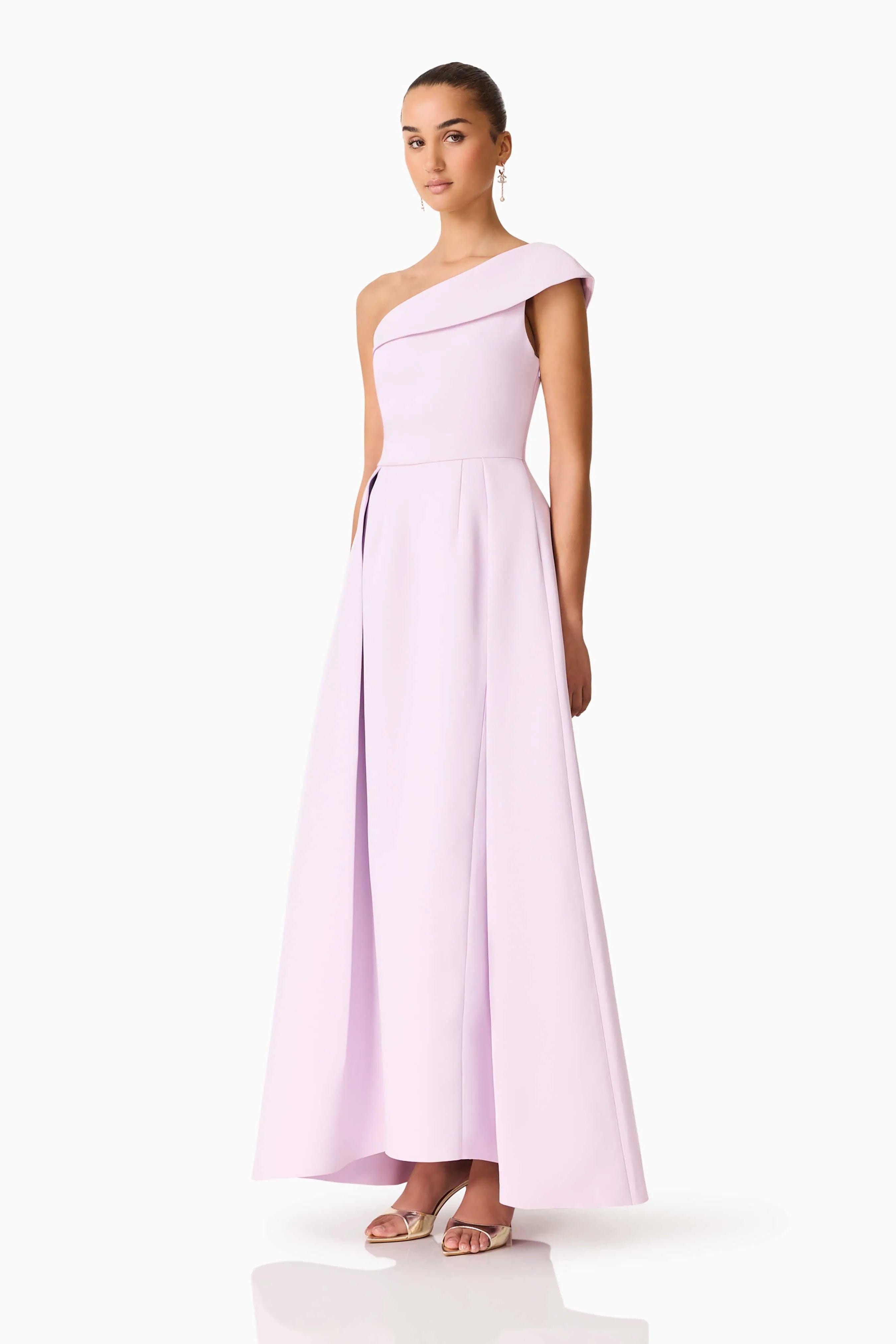 ELLIATT Saphine One Shoulder Maxi Dress in Pink