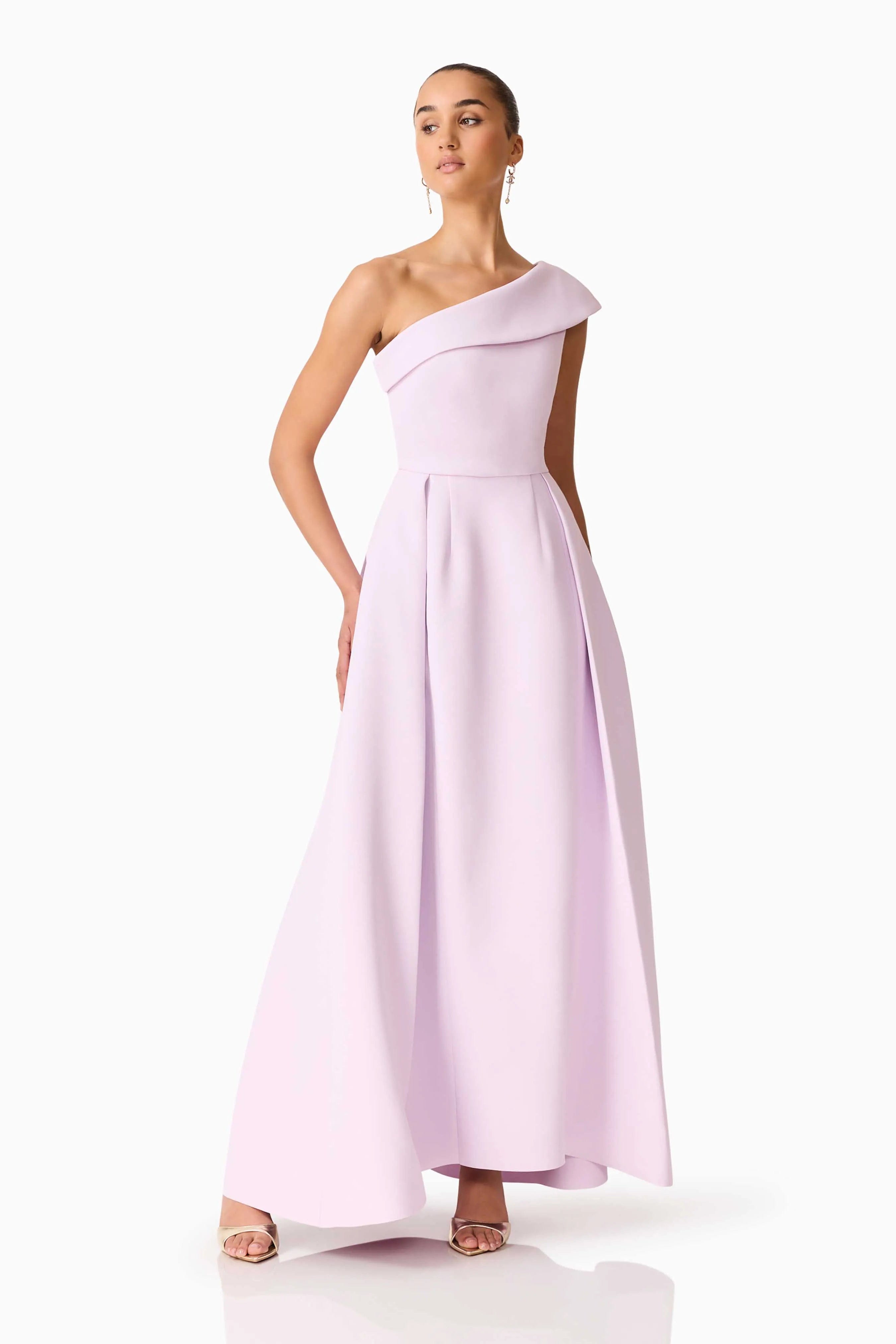 ELLIATT Saphine One Shoulder Maxi Dress in Pink