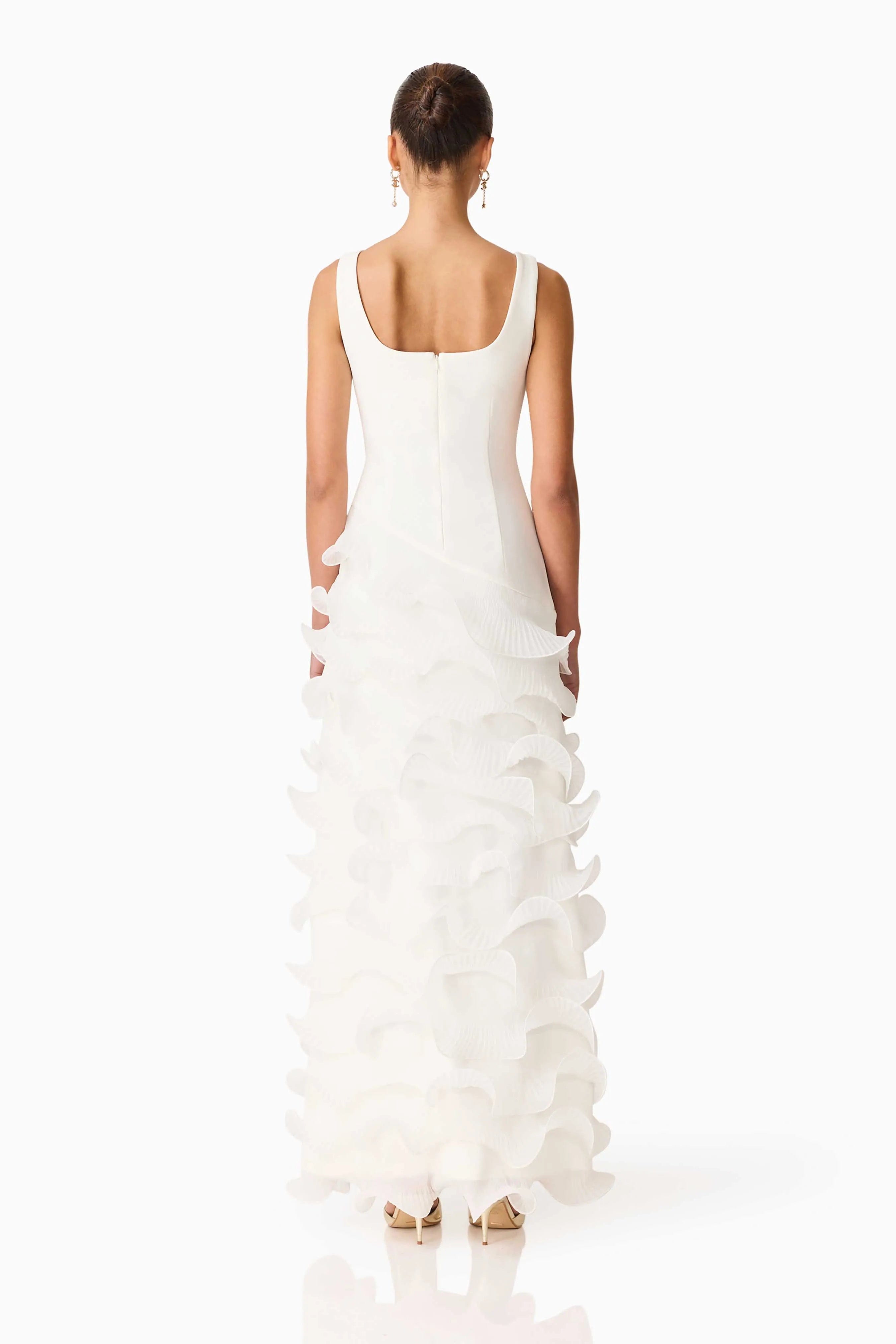 ELLIATT Veda Hi-Lo Maxi Dress in White