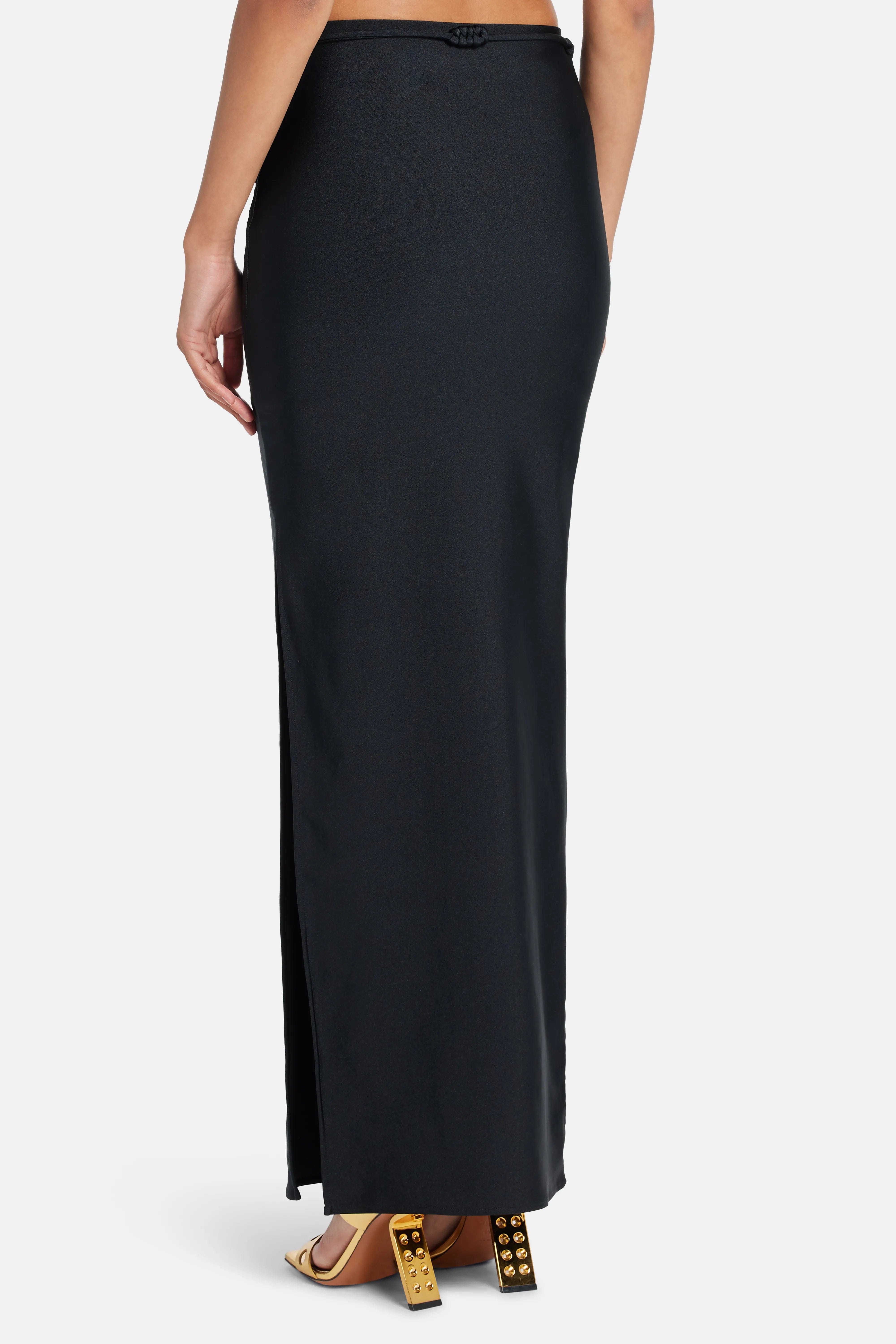 LEDIEL Pitaya Belted Maxi Skirt in Black