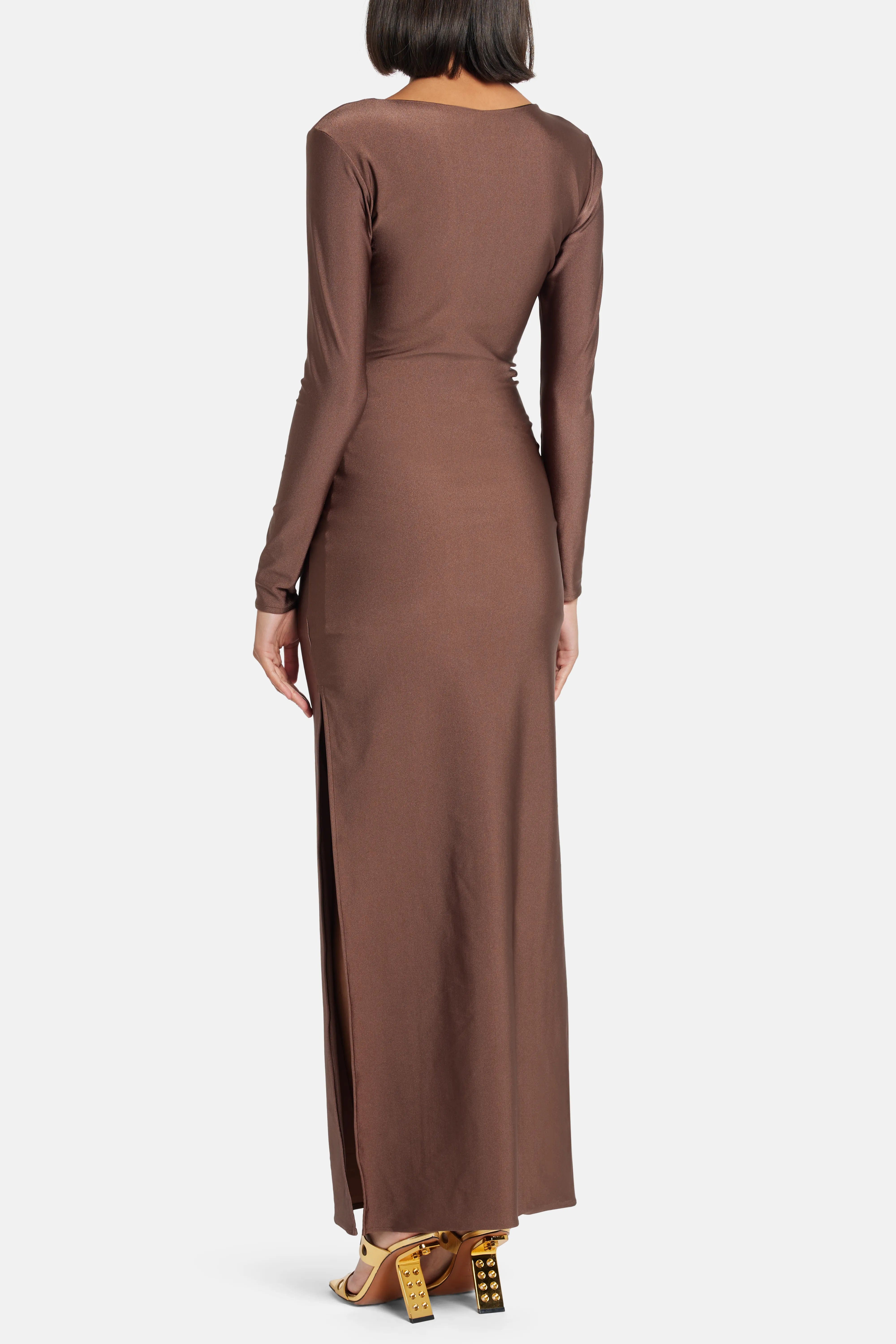 LEDIEL Duna Maxi Dress in Brown