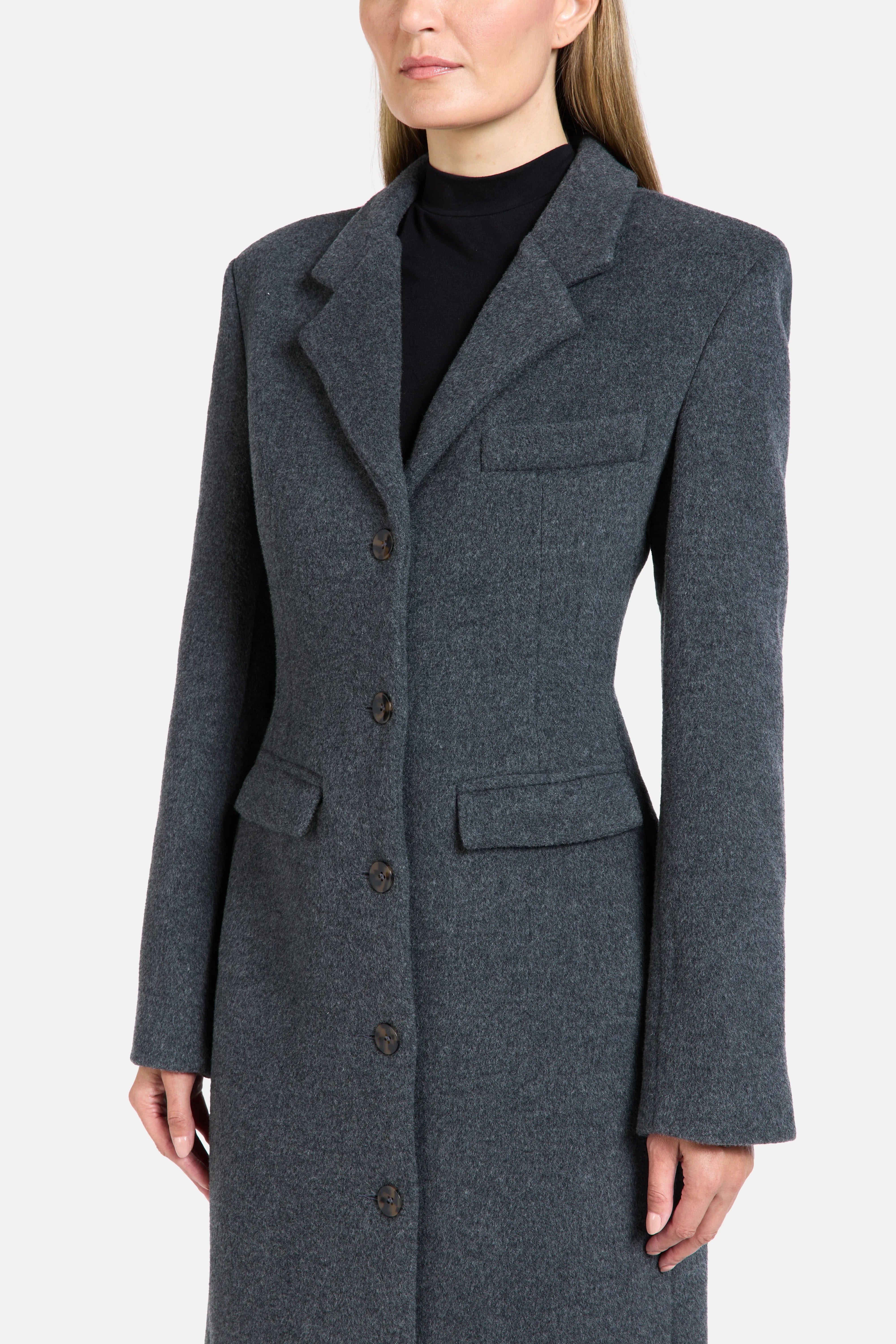Florence & Fortitude Austen Wool Winter Coat in Grey