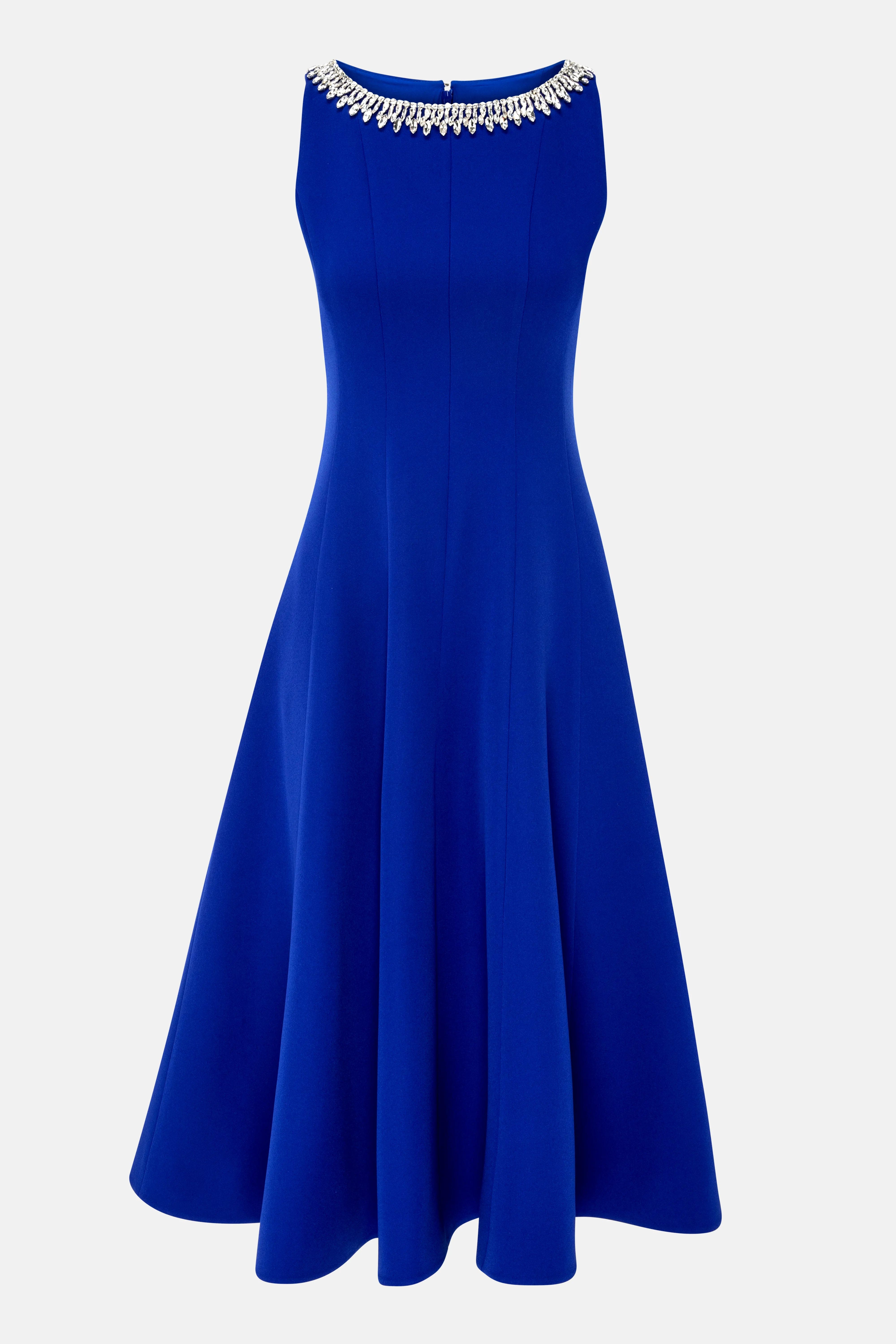 COPURS Isella Crystal Embellished Sleeveless Evening Dress in Blue
