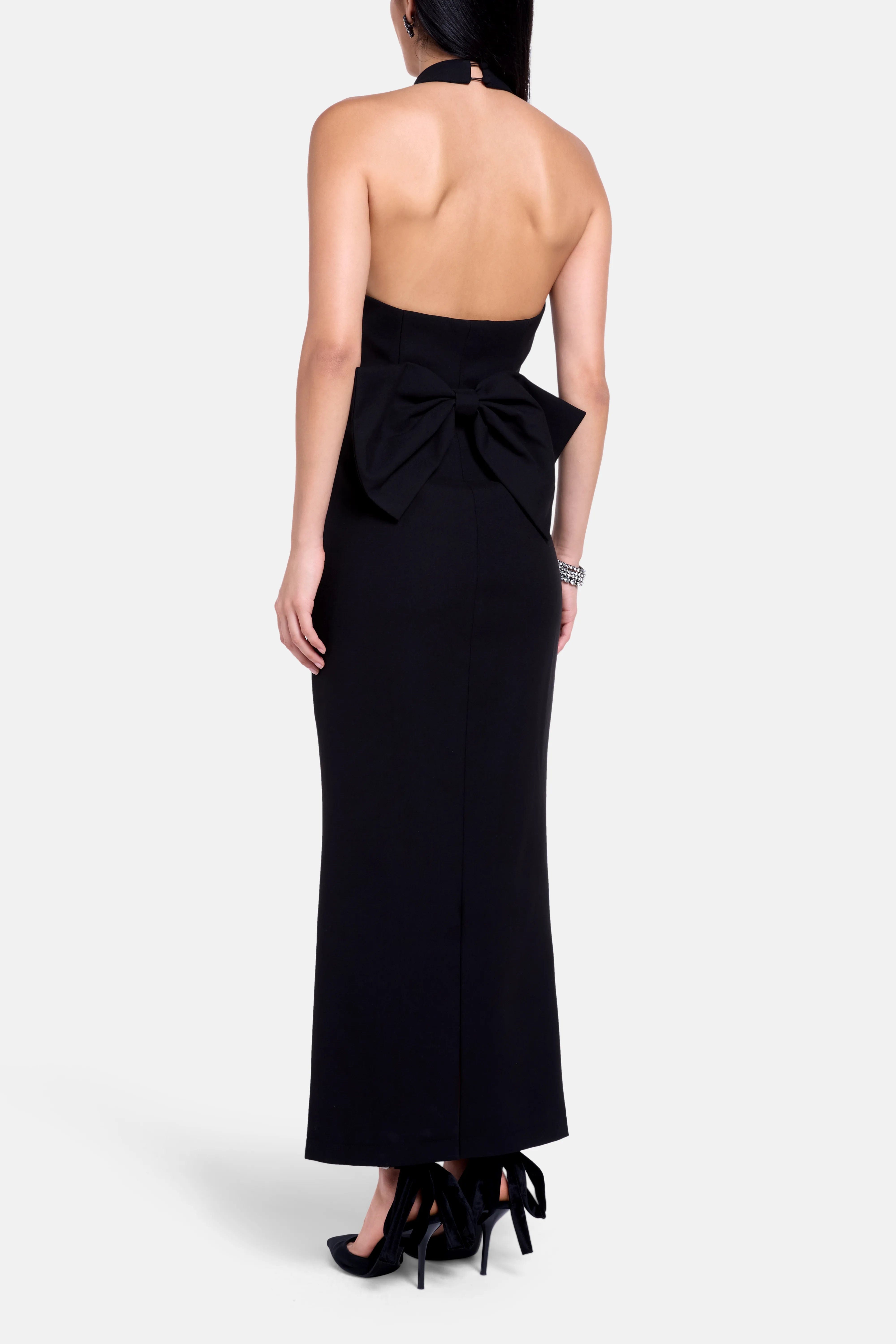 ALB London Elba Cut Out Maxi Dress In Black