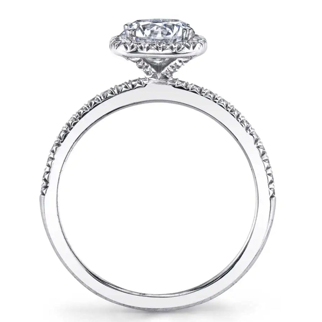 Sylvie Round Cut Classic Halo Engagement Ring